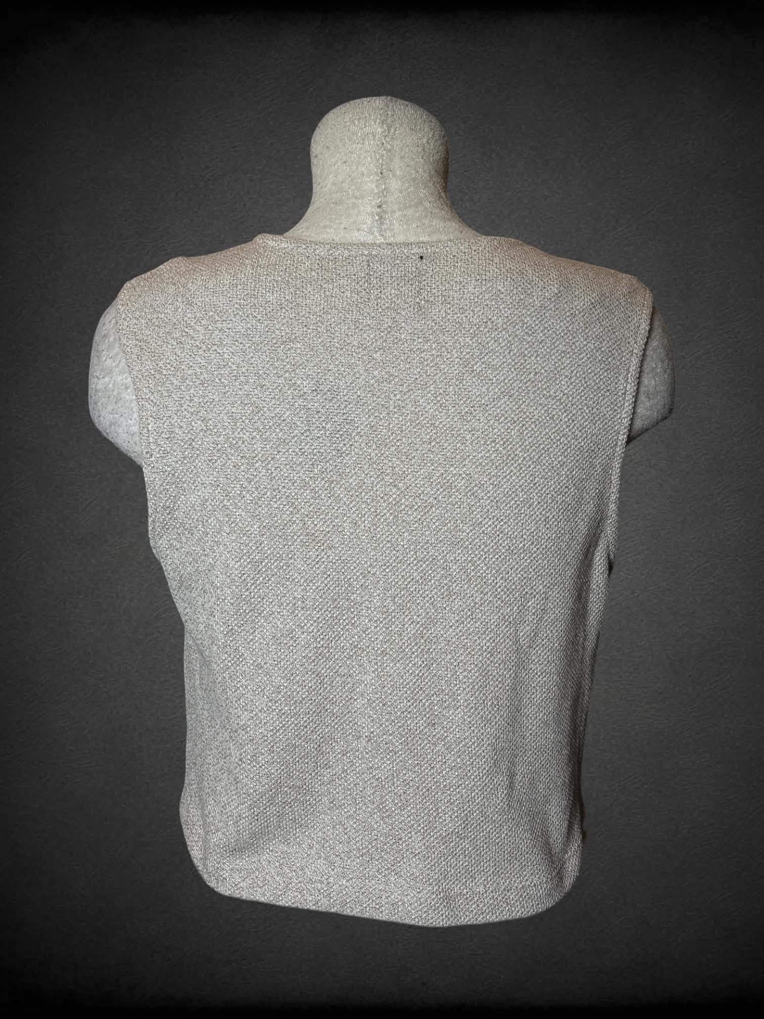 L Zara beige button-up vest