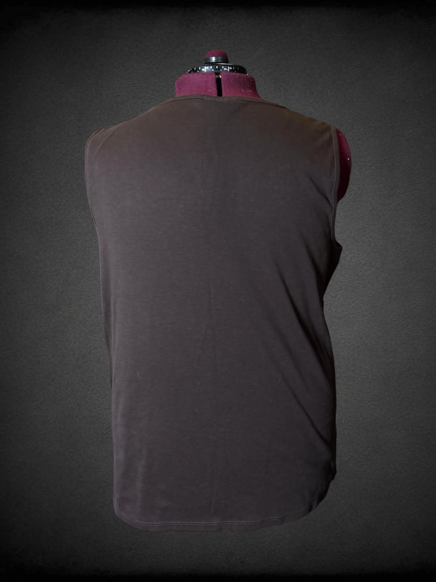4X Style&Co brown tank top with sequins and beaded detailing on neckline