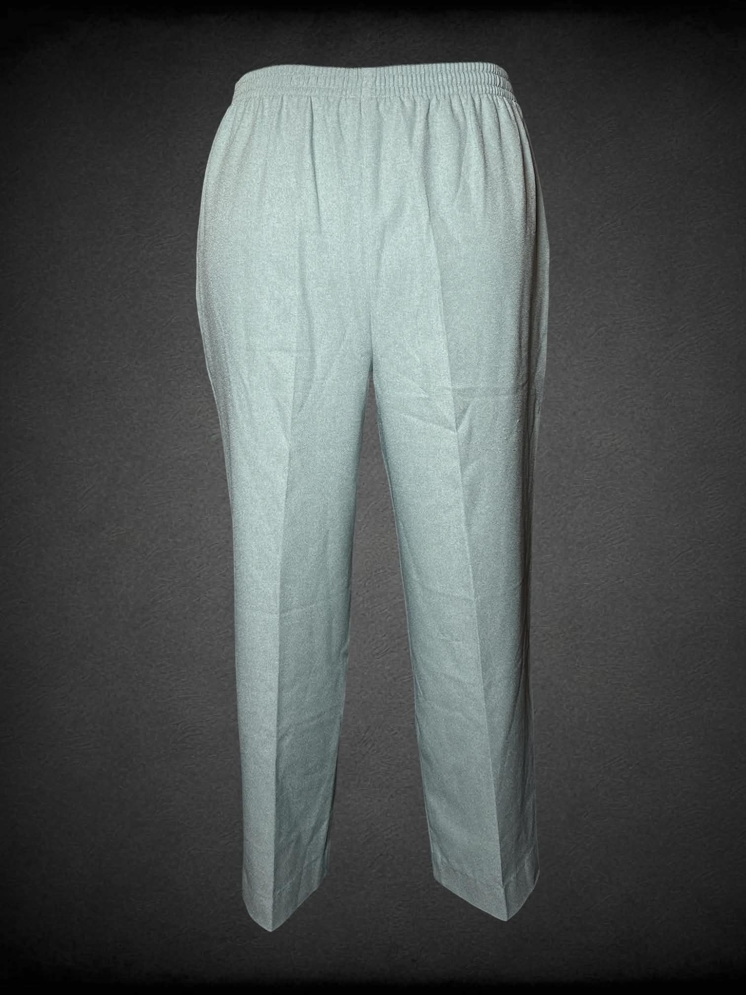 0X Alfred Dunner vintage sage green formal pants, with metallic chain detailing on front
