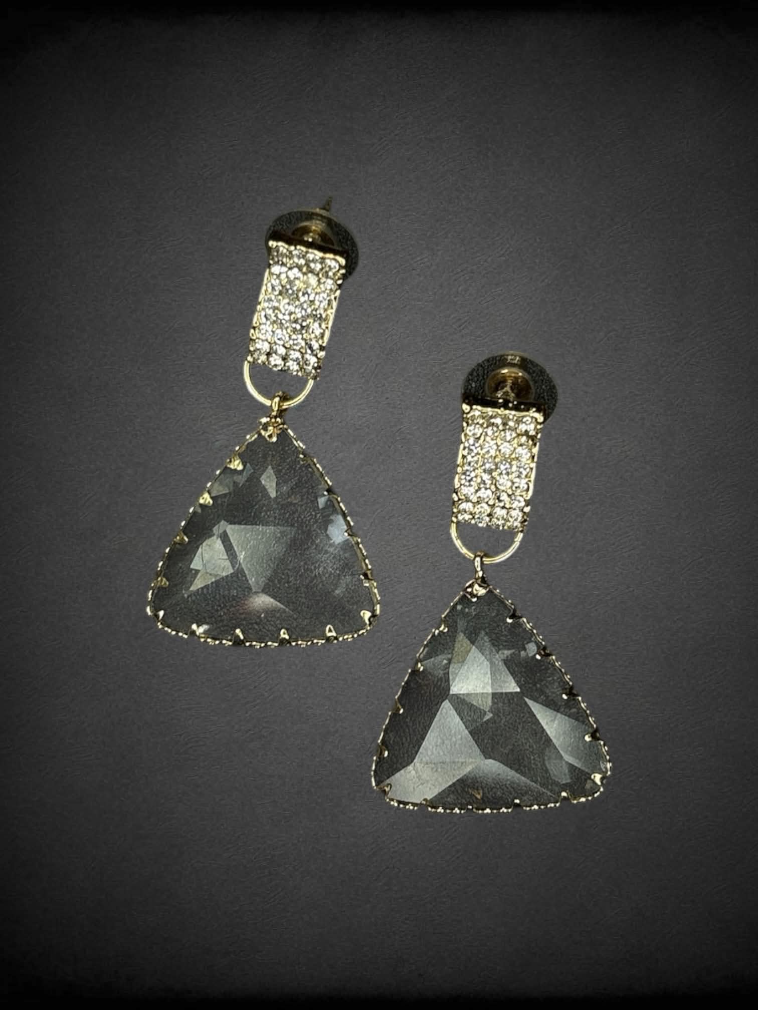 Triangular prism earrings