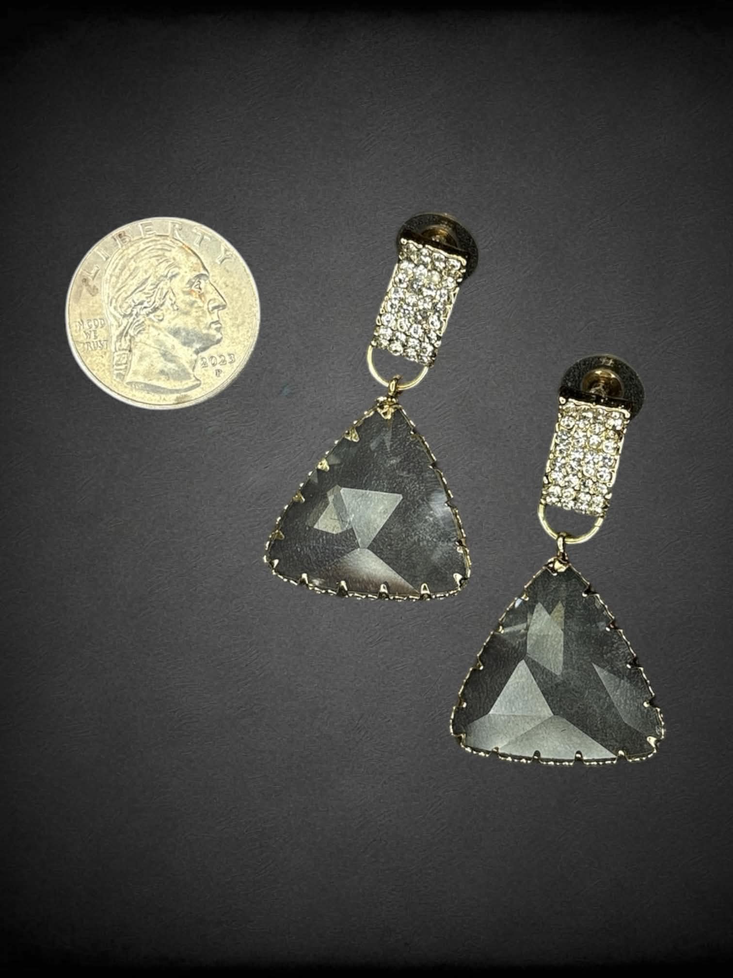Triangular prism earrings