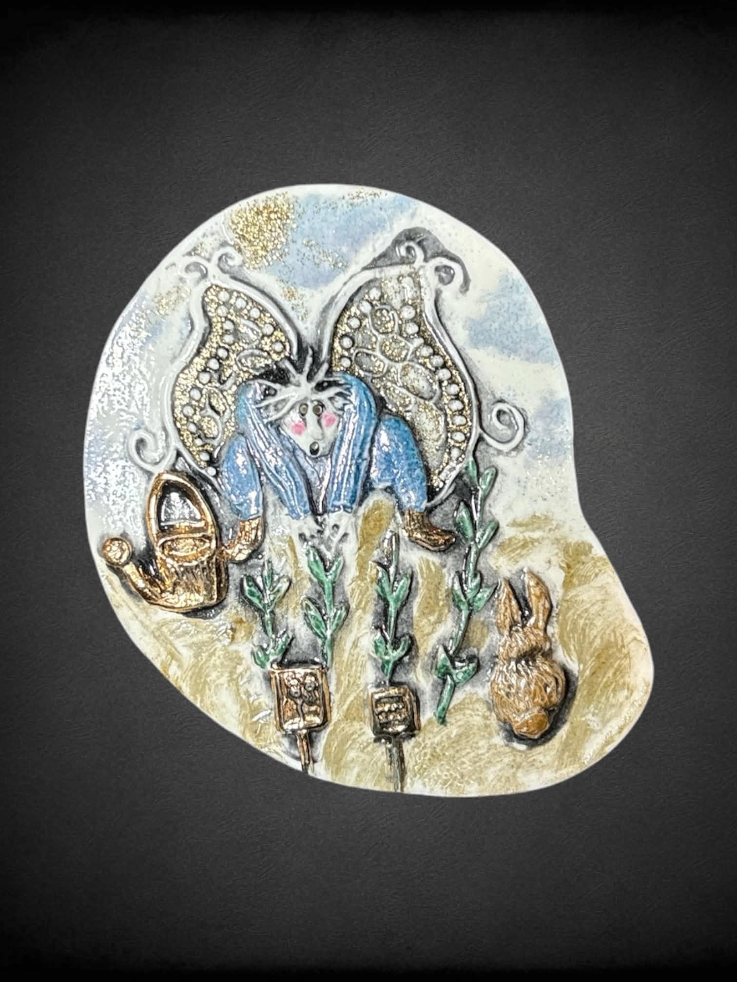 Handpainted fairytale broach
