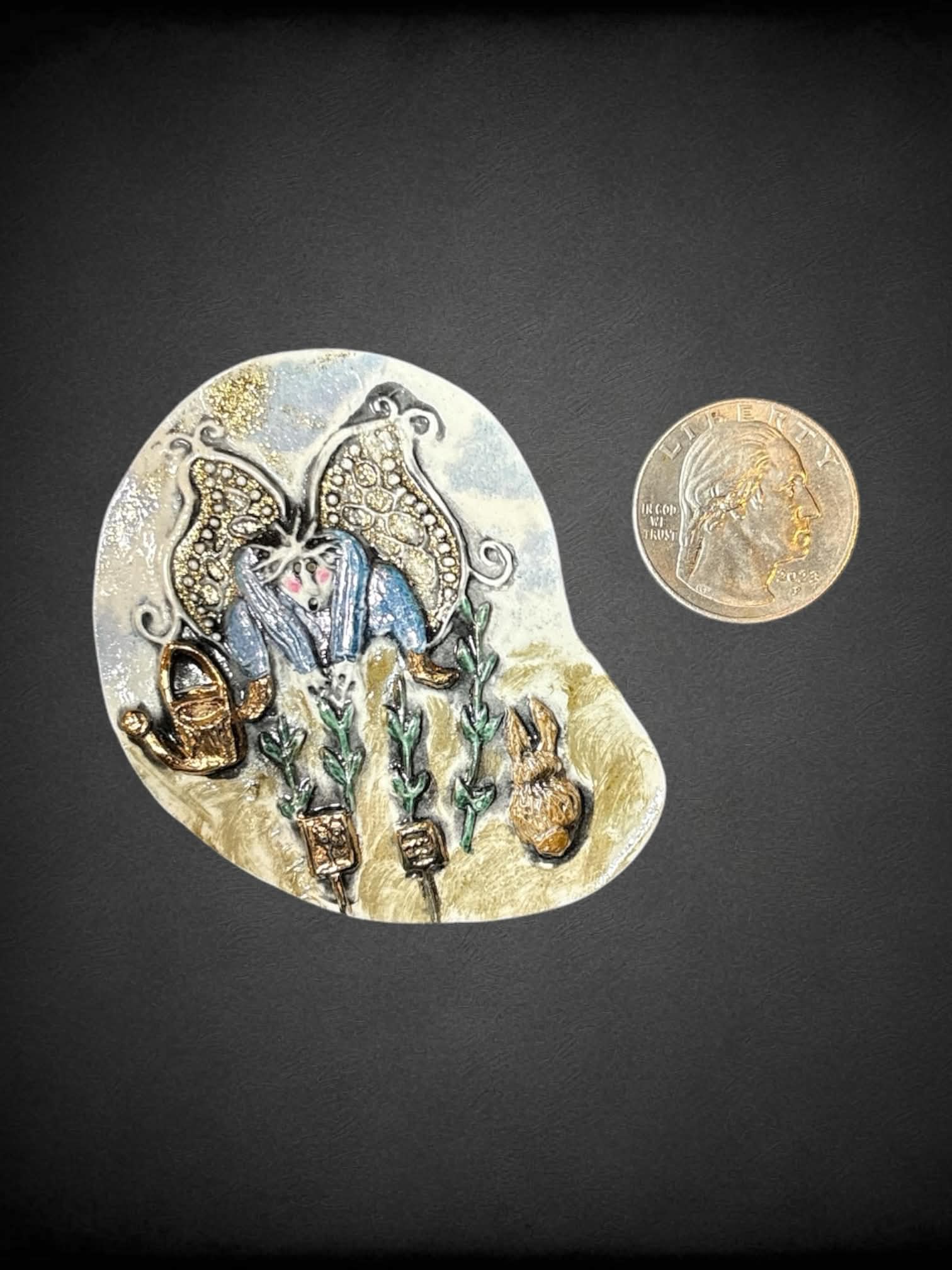 Handpainted fairytale broach