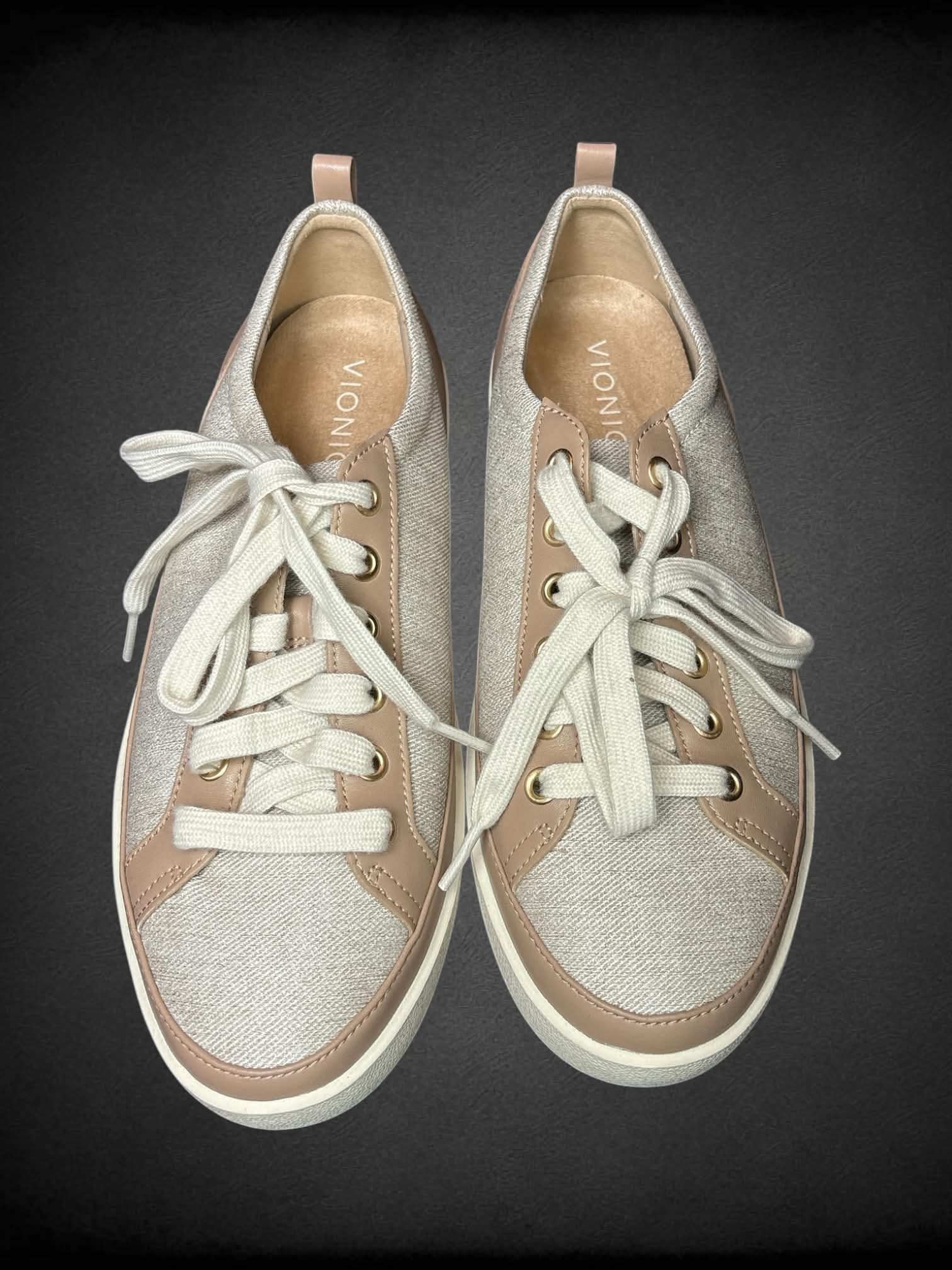 Size 8.5 Vionic beige sneakers