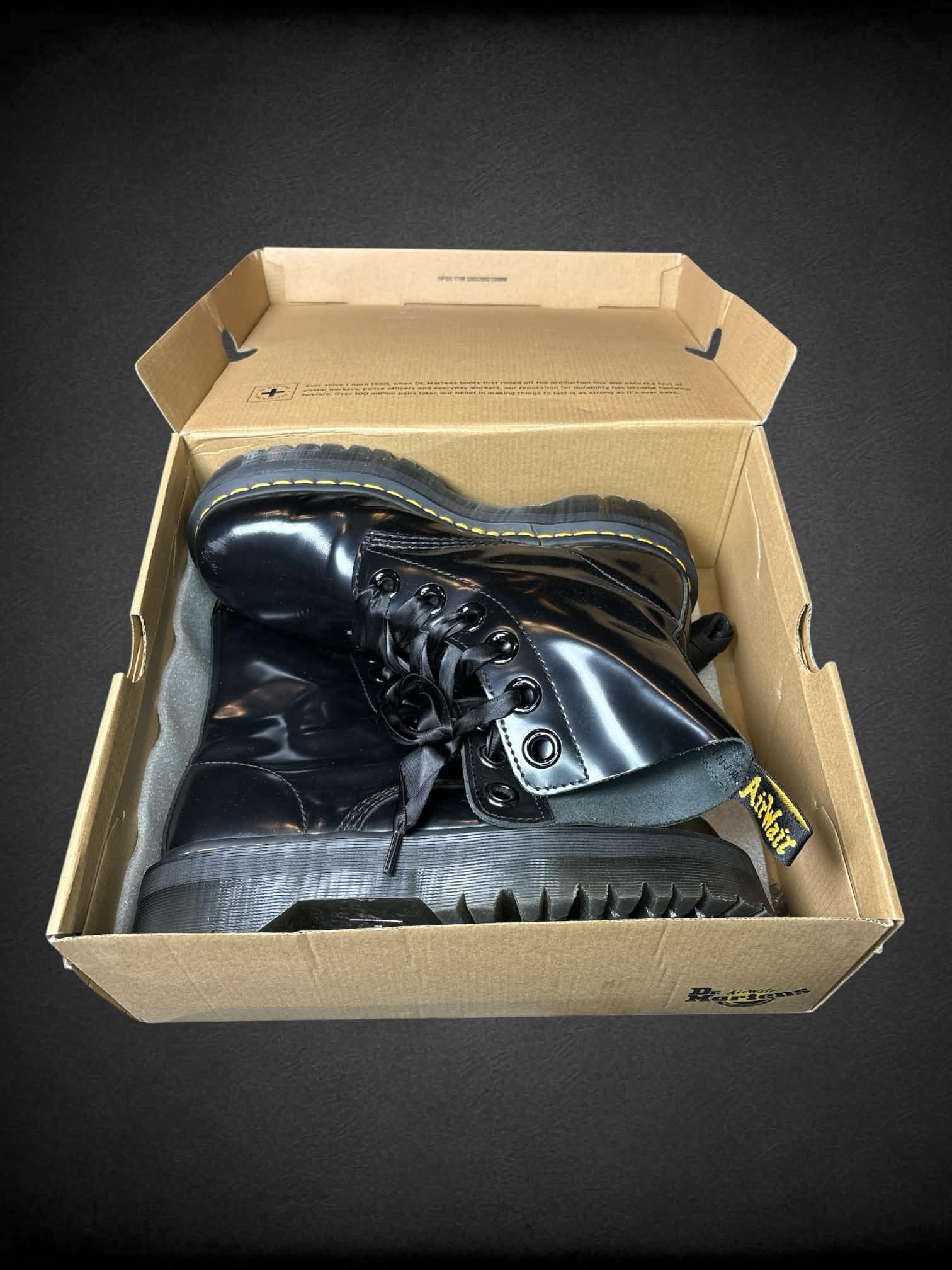 Size 10 black Doc Martins with box