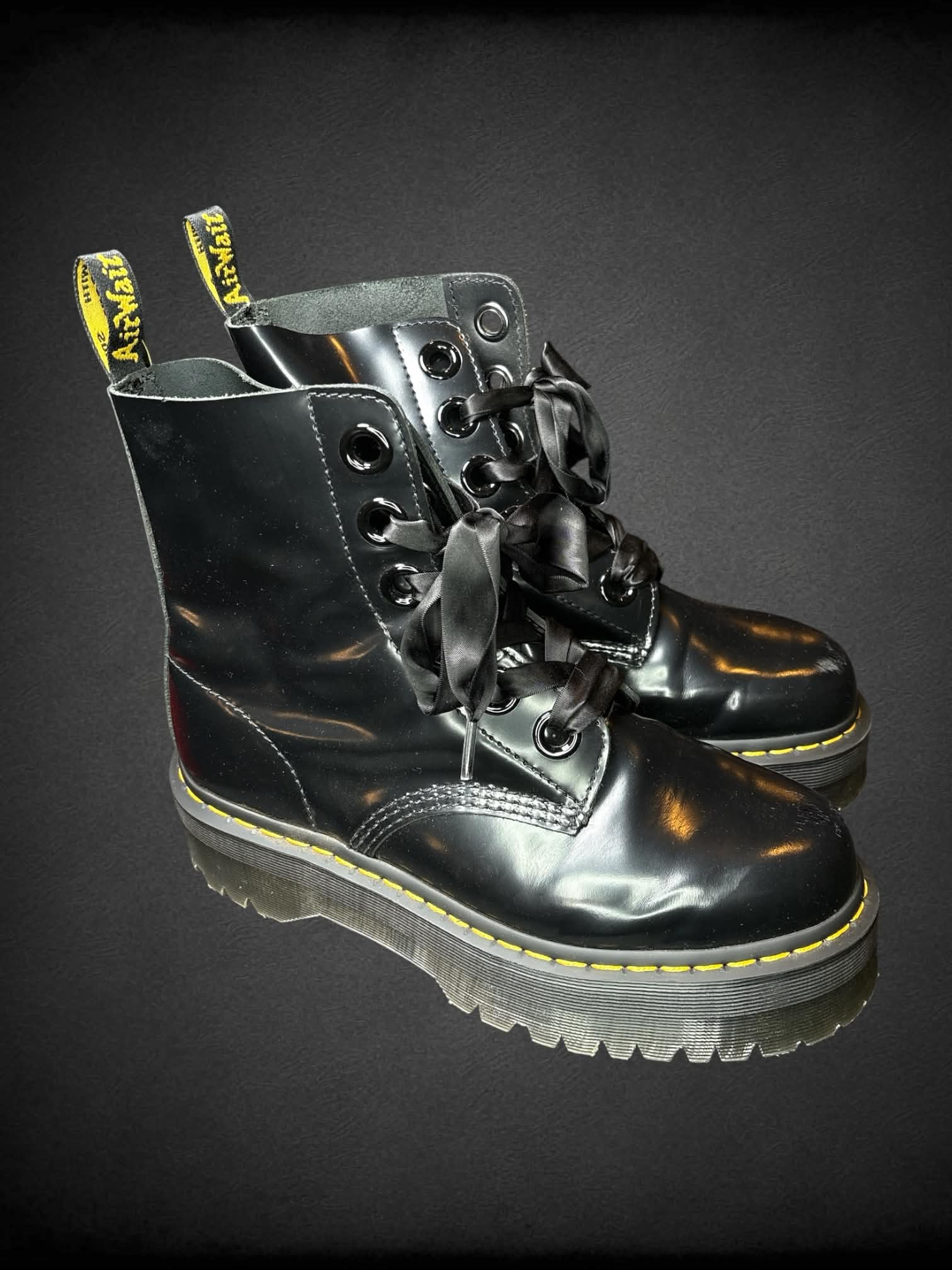Size 10 black Doc Martins with box