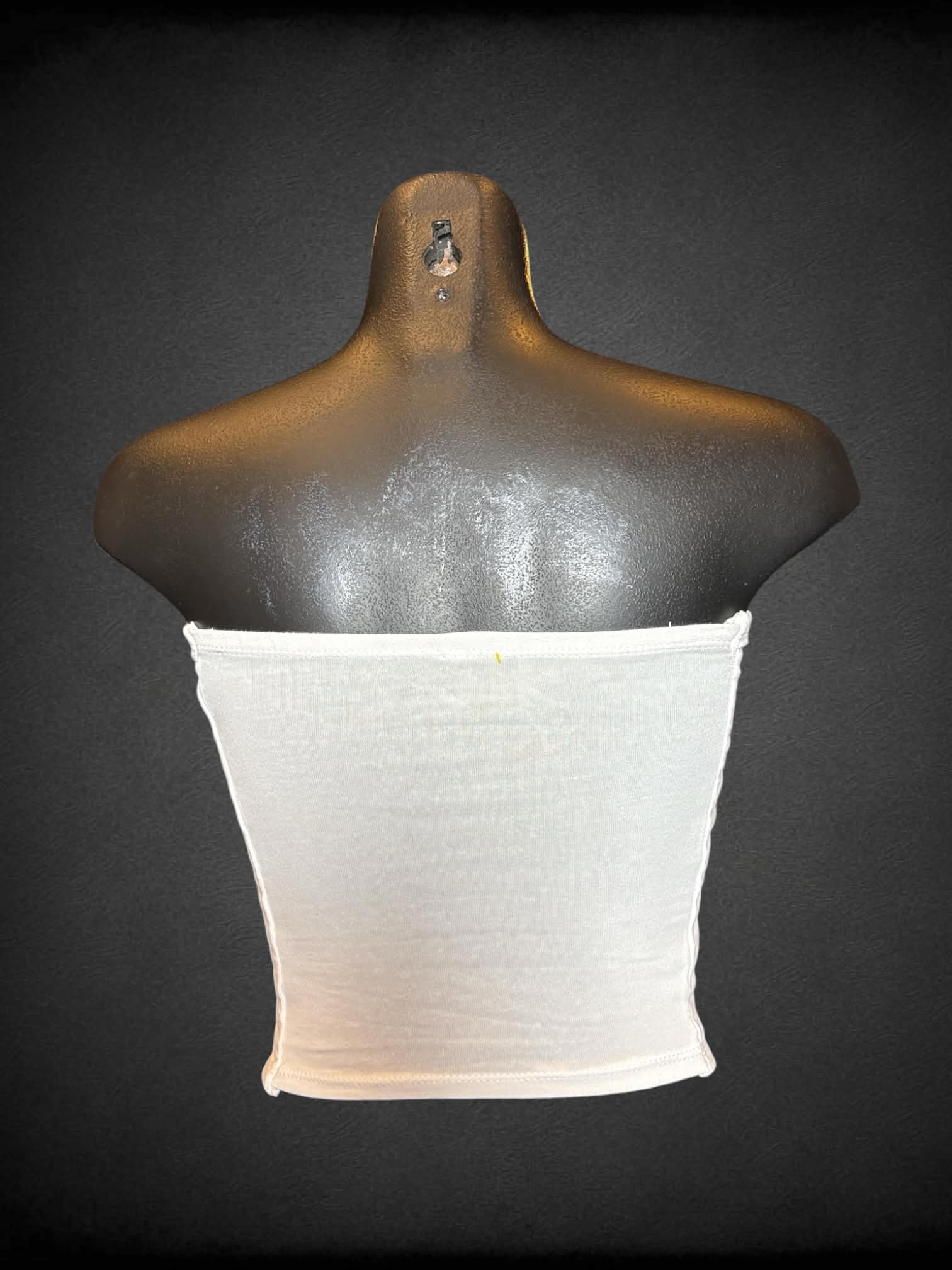 XXS Hybrid Apparel white racing tube top with “Racing Formula 1” graphic on front