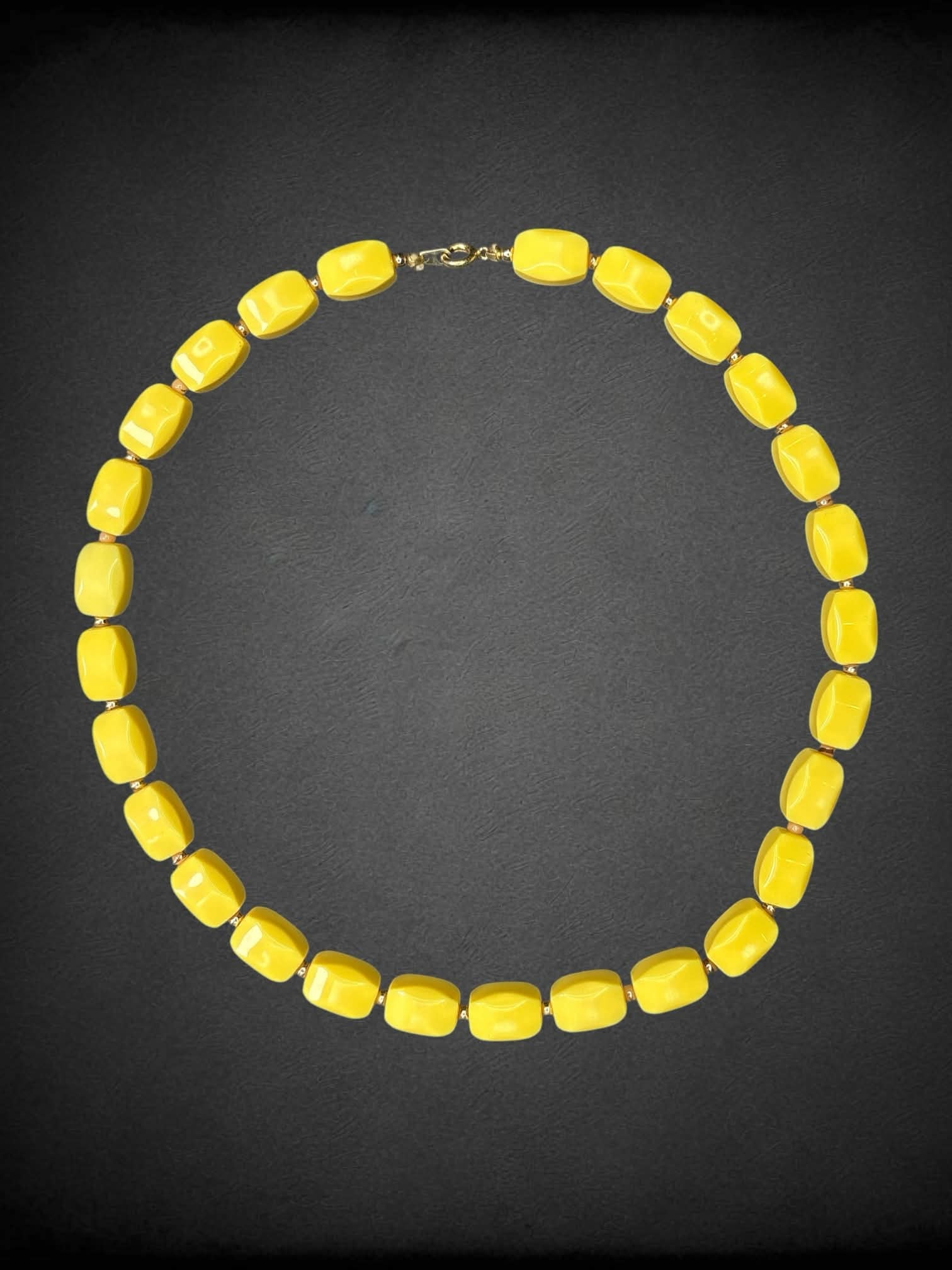 Yellow beaded necklace