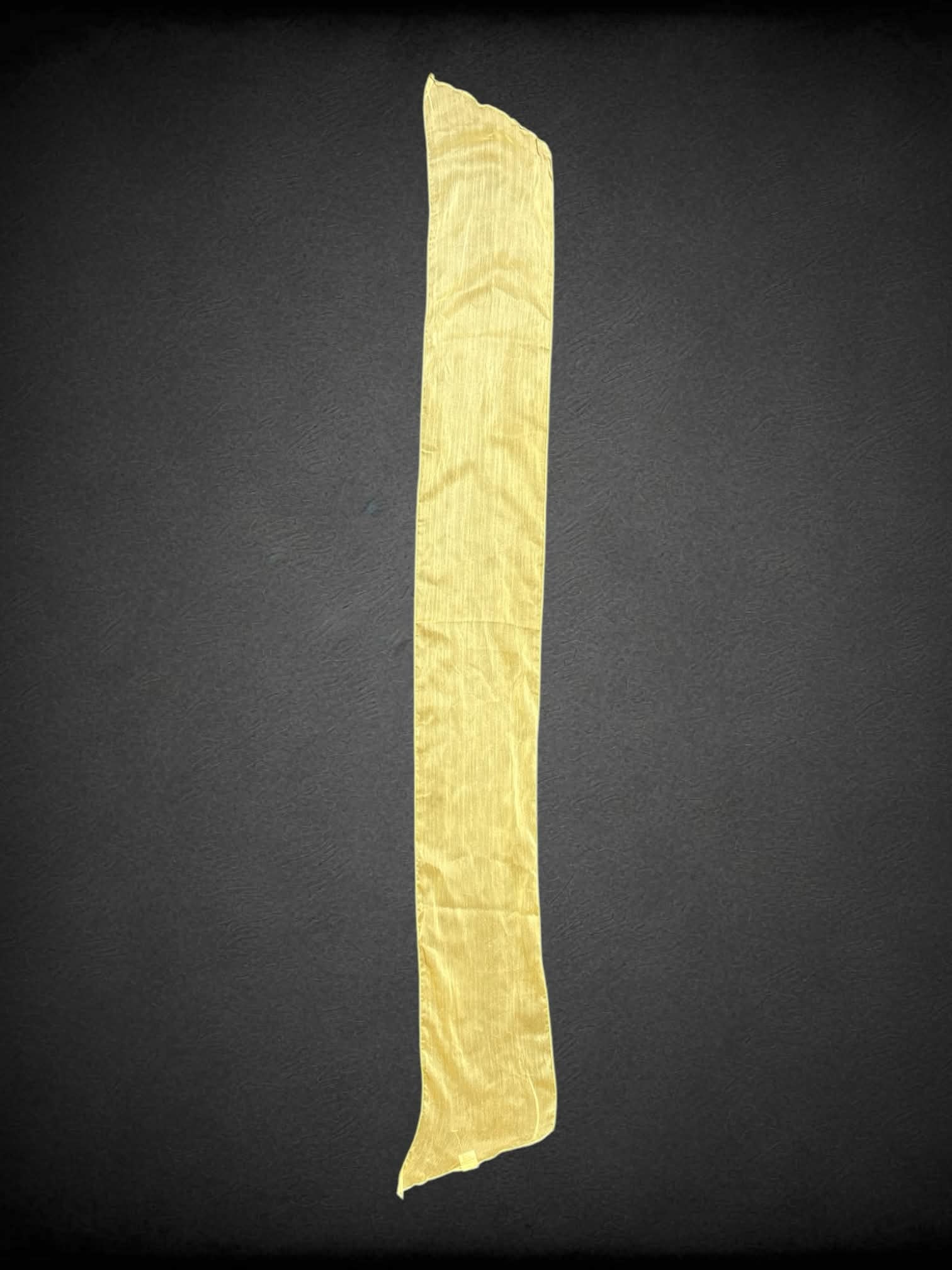 55 x 7 inch Sheer yellow scarf