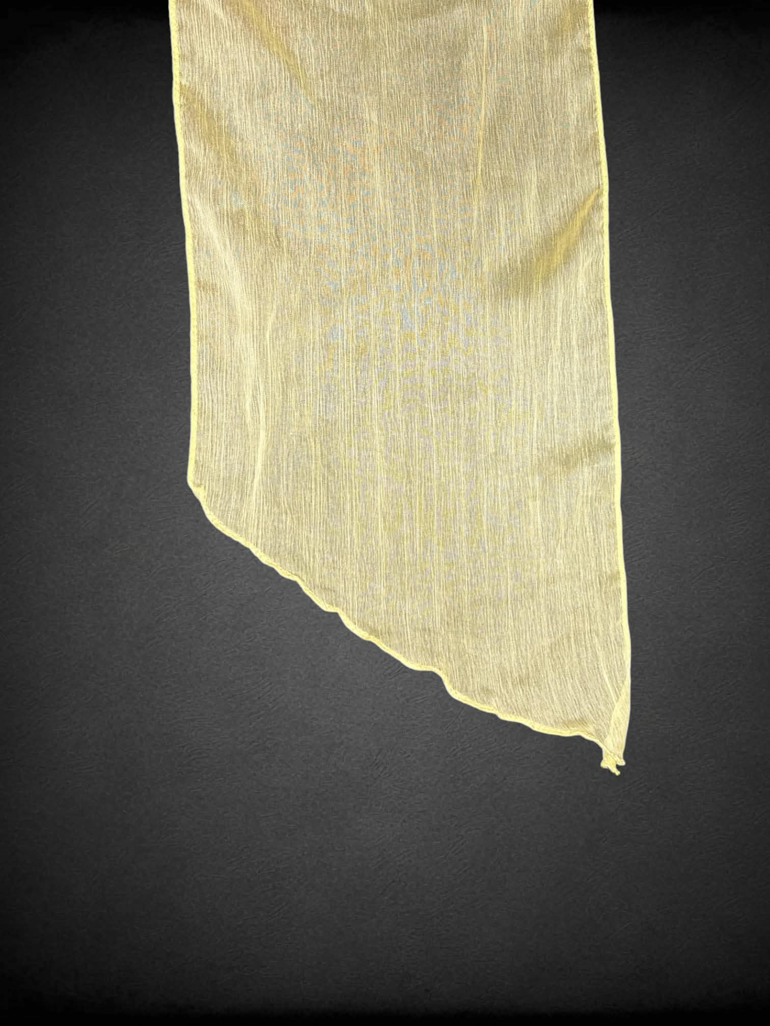 55 x 7 inch Sheer yellow scarf