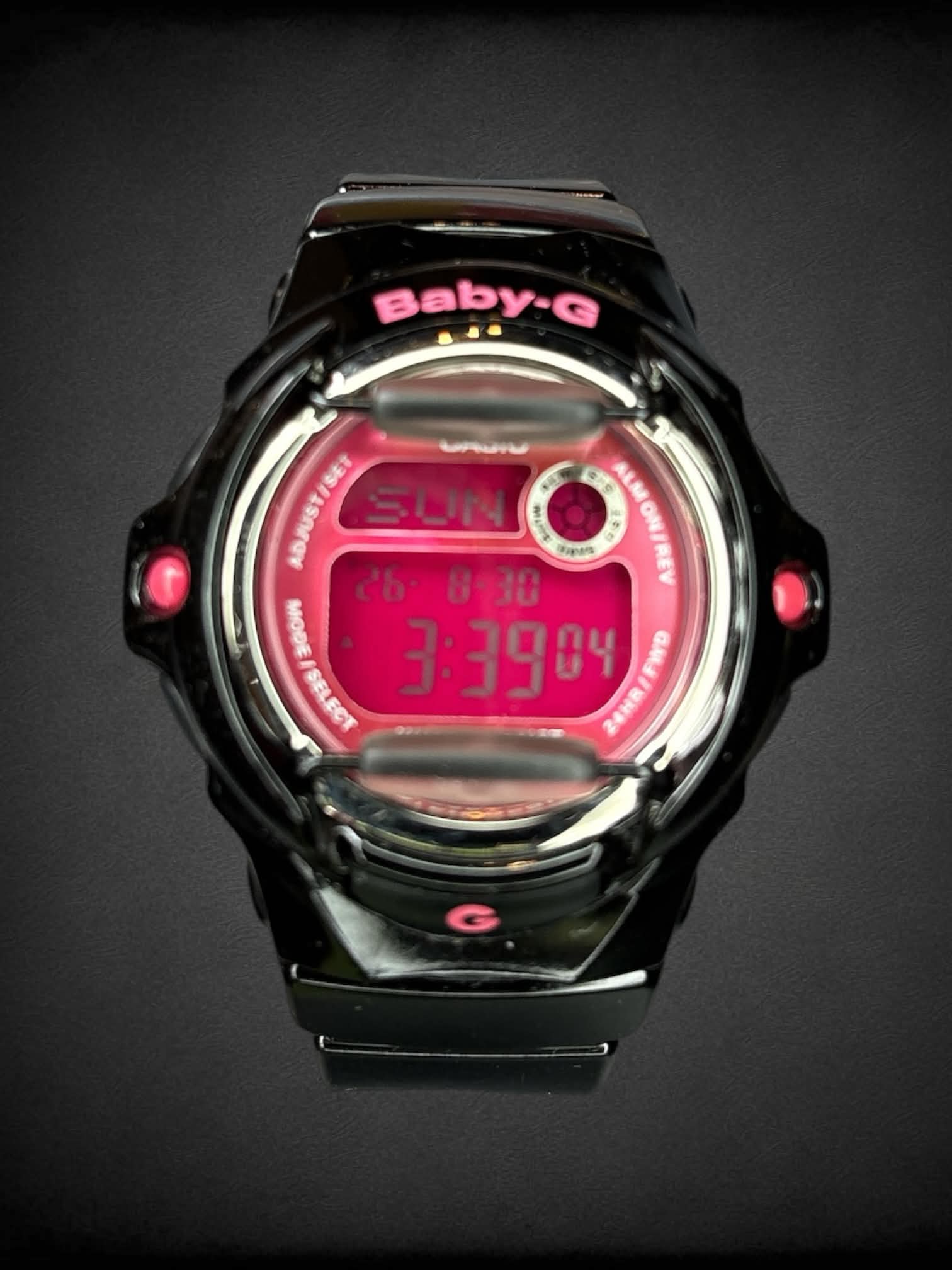 Baby G Casio black & pink digital watch