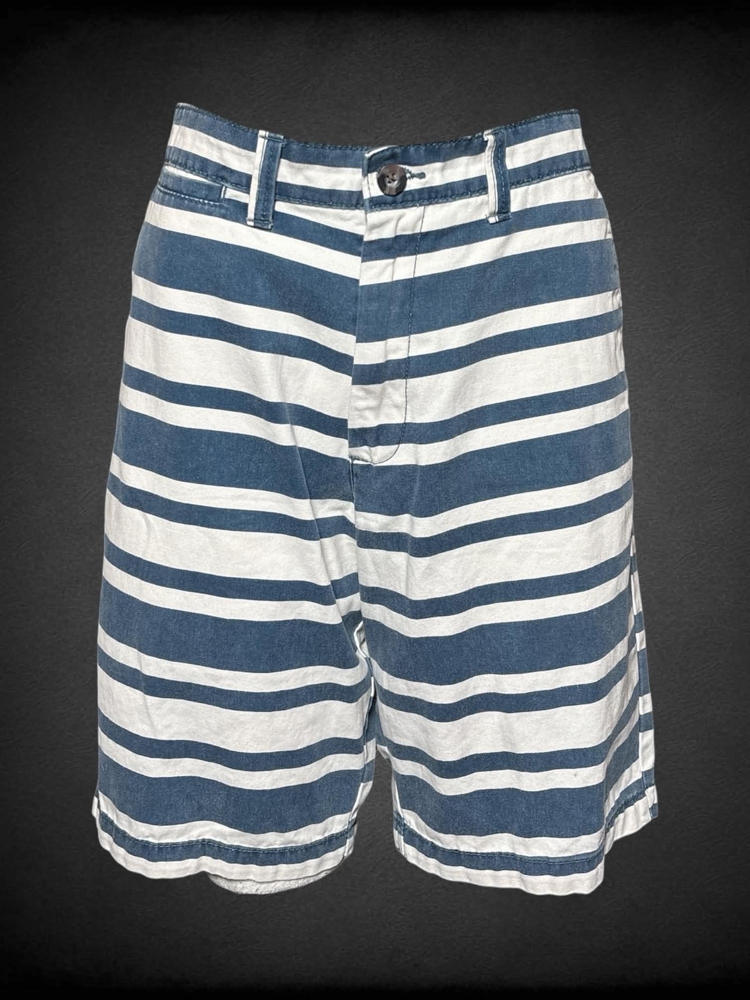 L Merona white & blue striped shorts