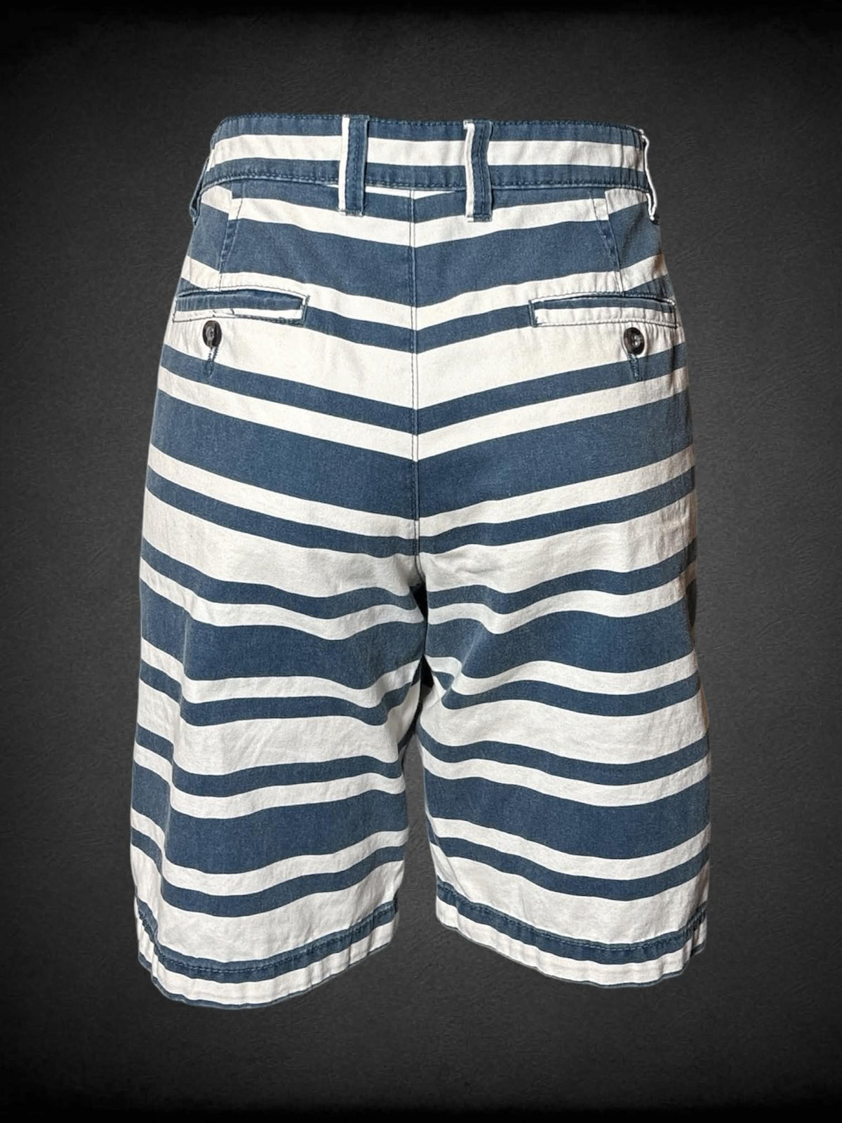 L Merona white & blue striped shorts