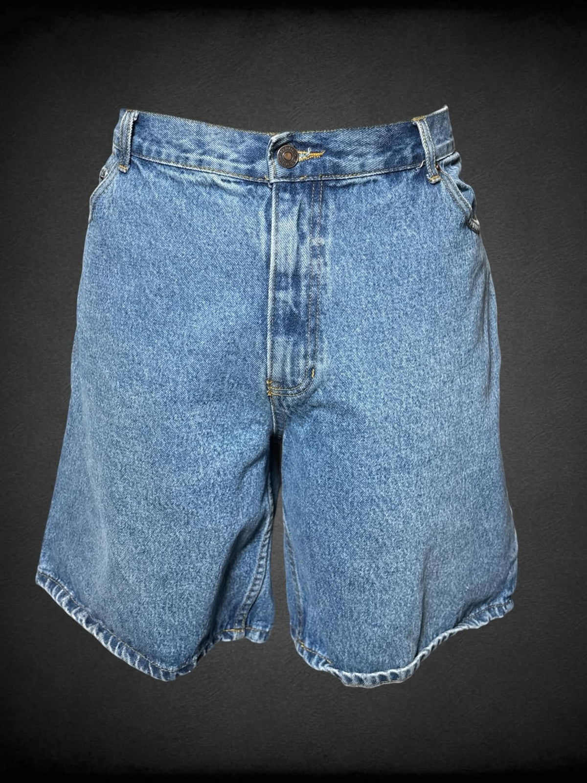 0X Route 66 vintage blue denim high-waisted shorts