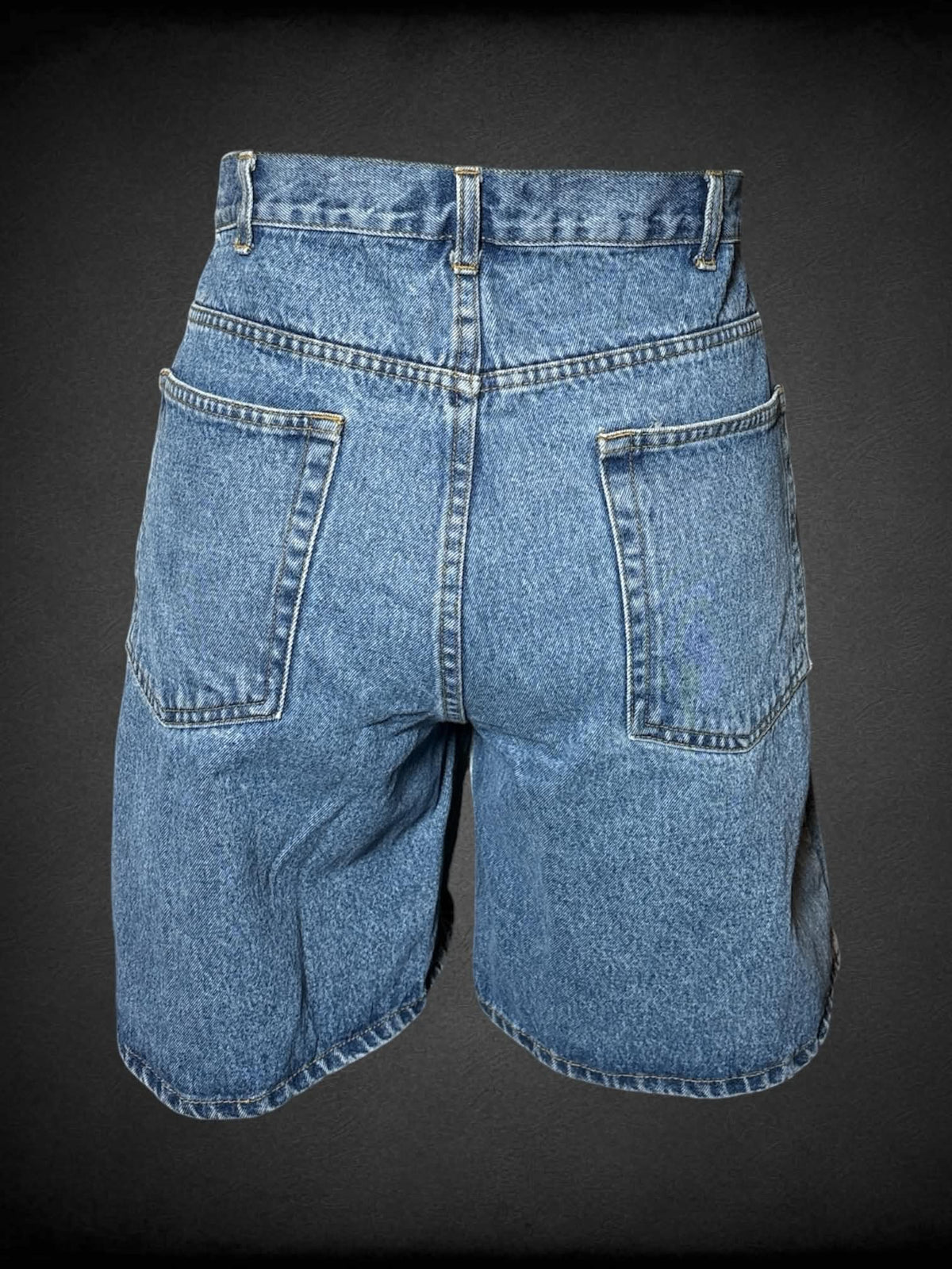 0X Route 66 vintage blue denim high-waisted shorts