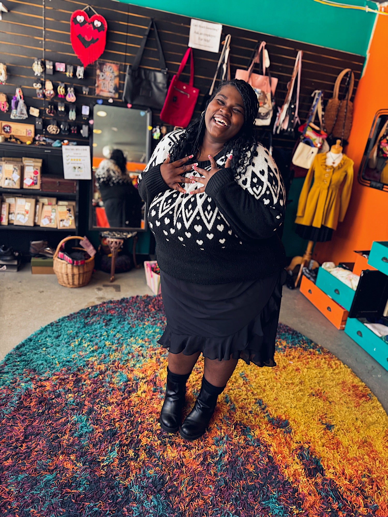 8X Russell Kemp Black Ruffled Skirt