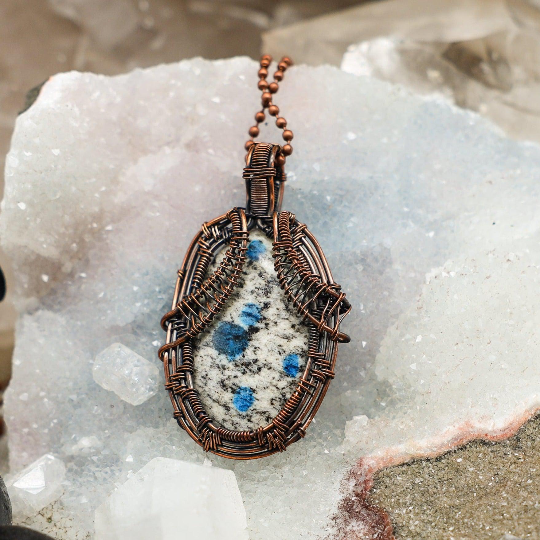 K2 Jasper Wire Wrap Crystal Pendant