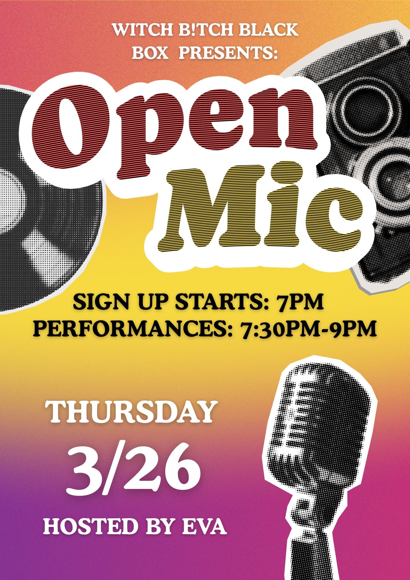 3/26 WBT Open Mic