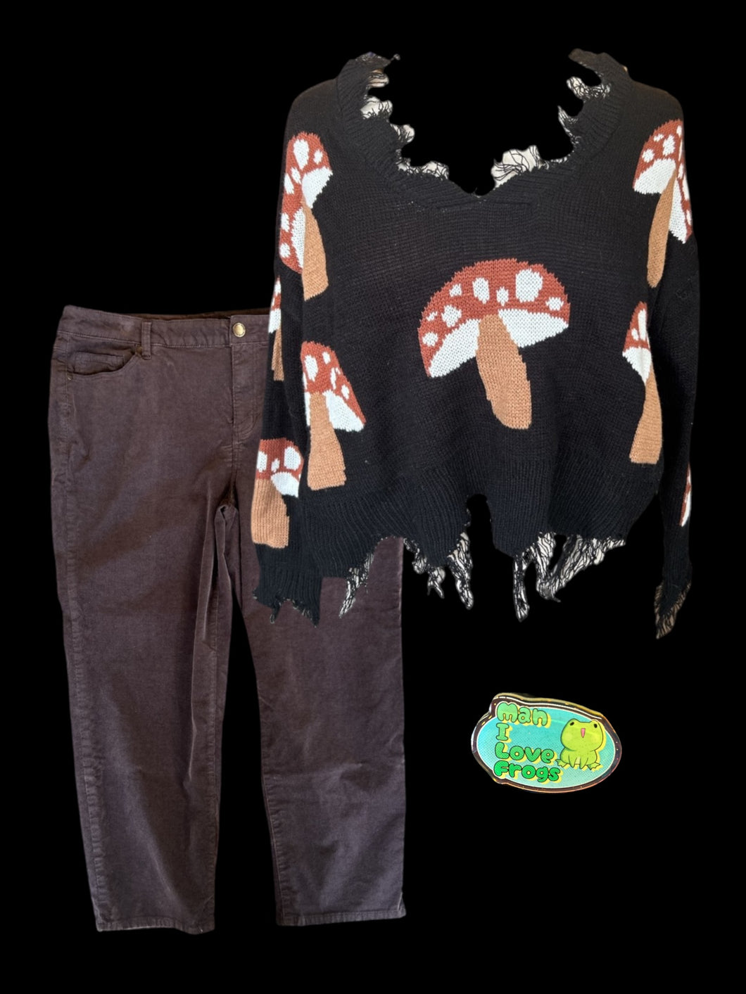 XL black mushroom sweater * TEST PRODUCT | DO NOT BUY