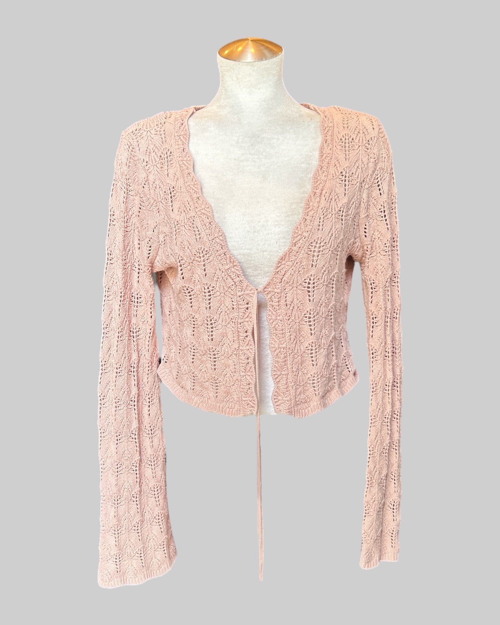 XL light pink light-weight knit cardigan