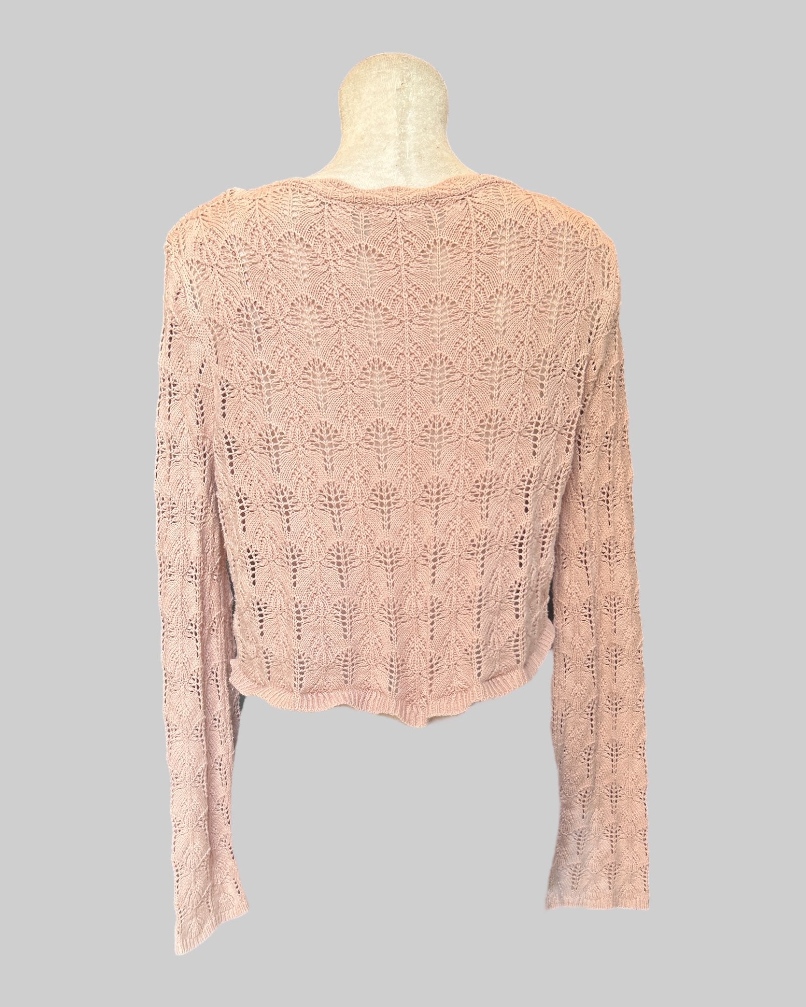 XL light pink light-weight knit cardigan