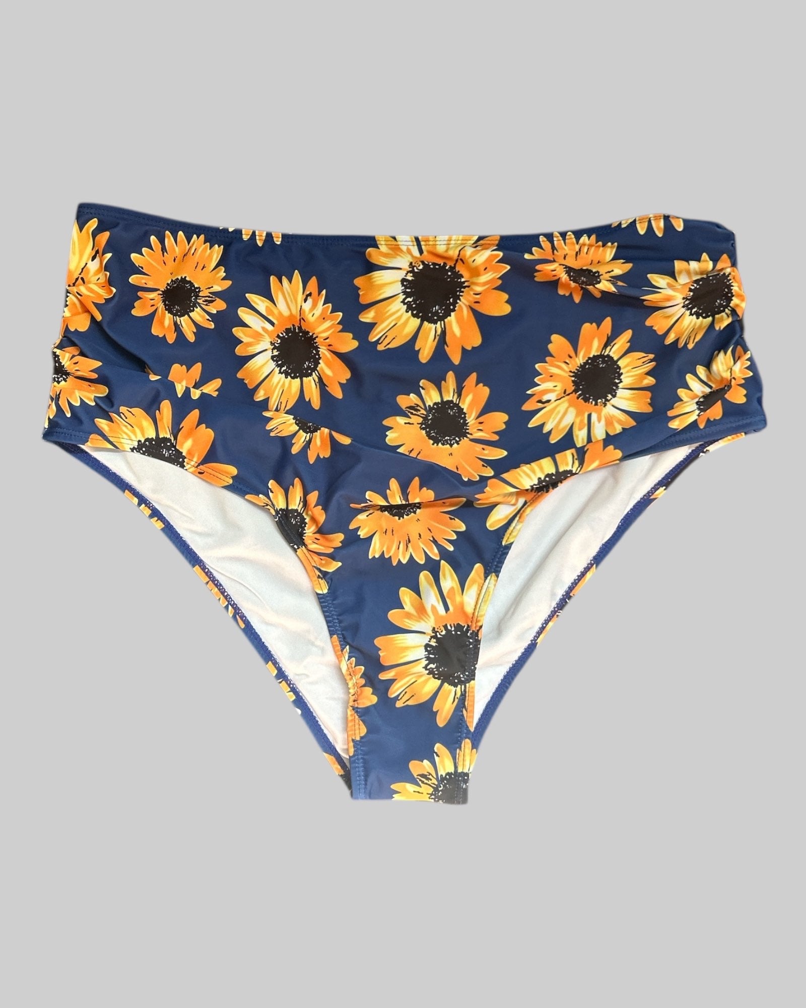 OX NWT stretchy blue sunflower bathing suit bottoms