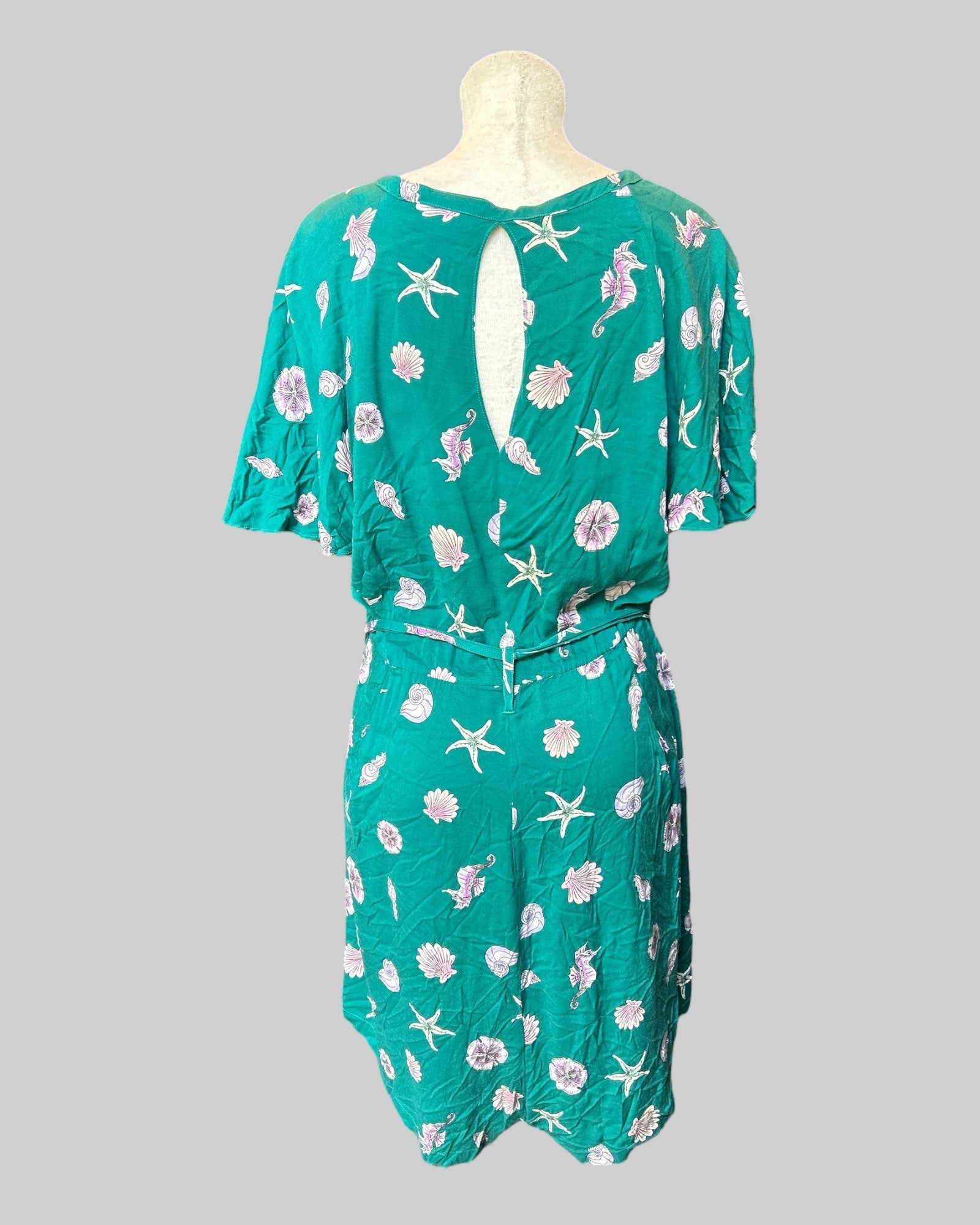 2x blue green the little mermaid romper with tie belt