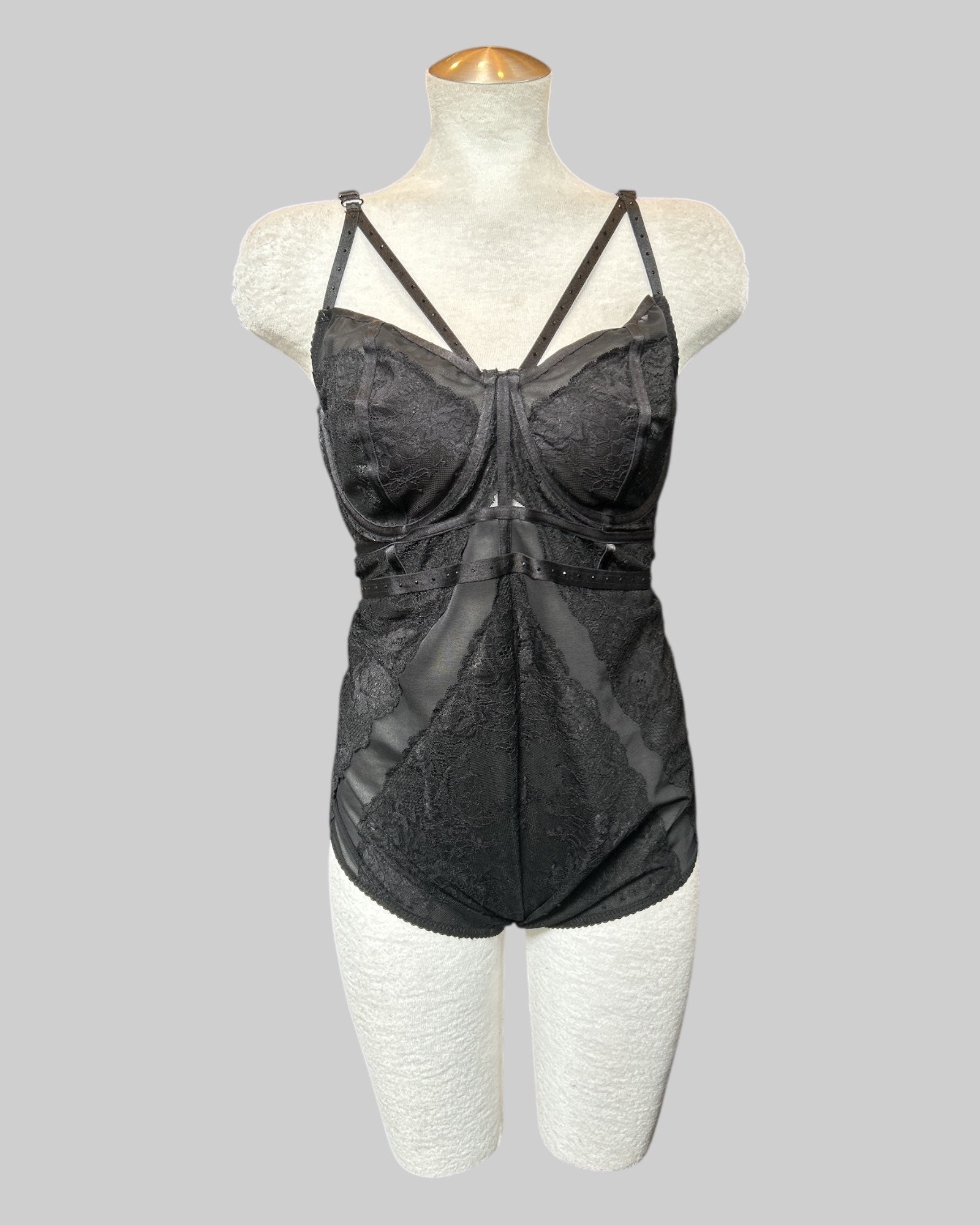 3x NWT black lace and rhinestone teddy