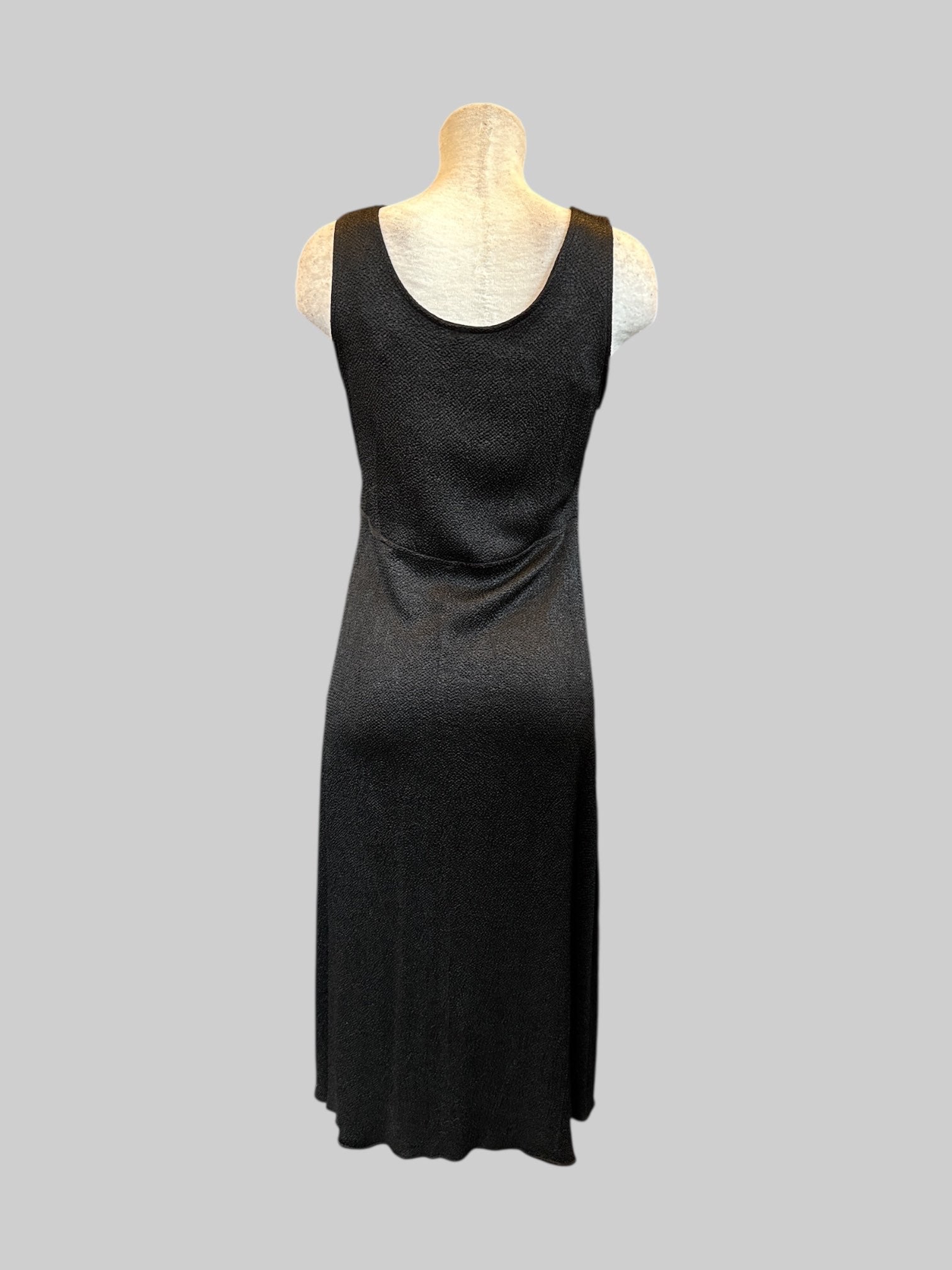 M Black vintage 80s textured midi dress