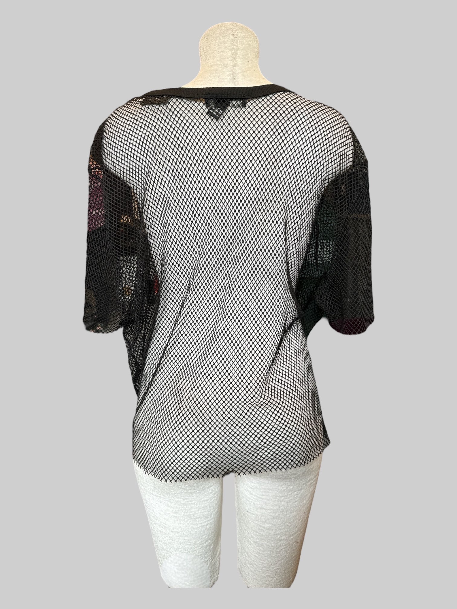 5X Black mesh top