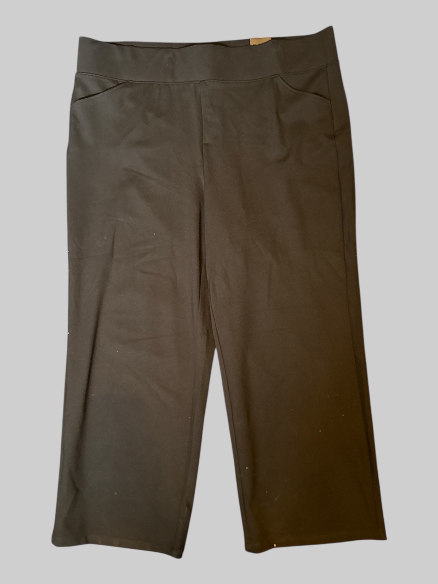 4X NWT black pull on pocket pixie wide leg