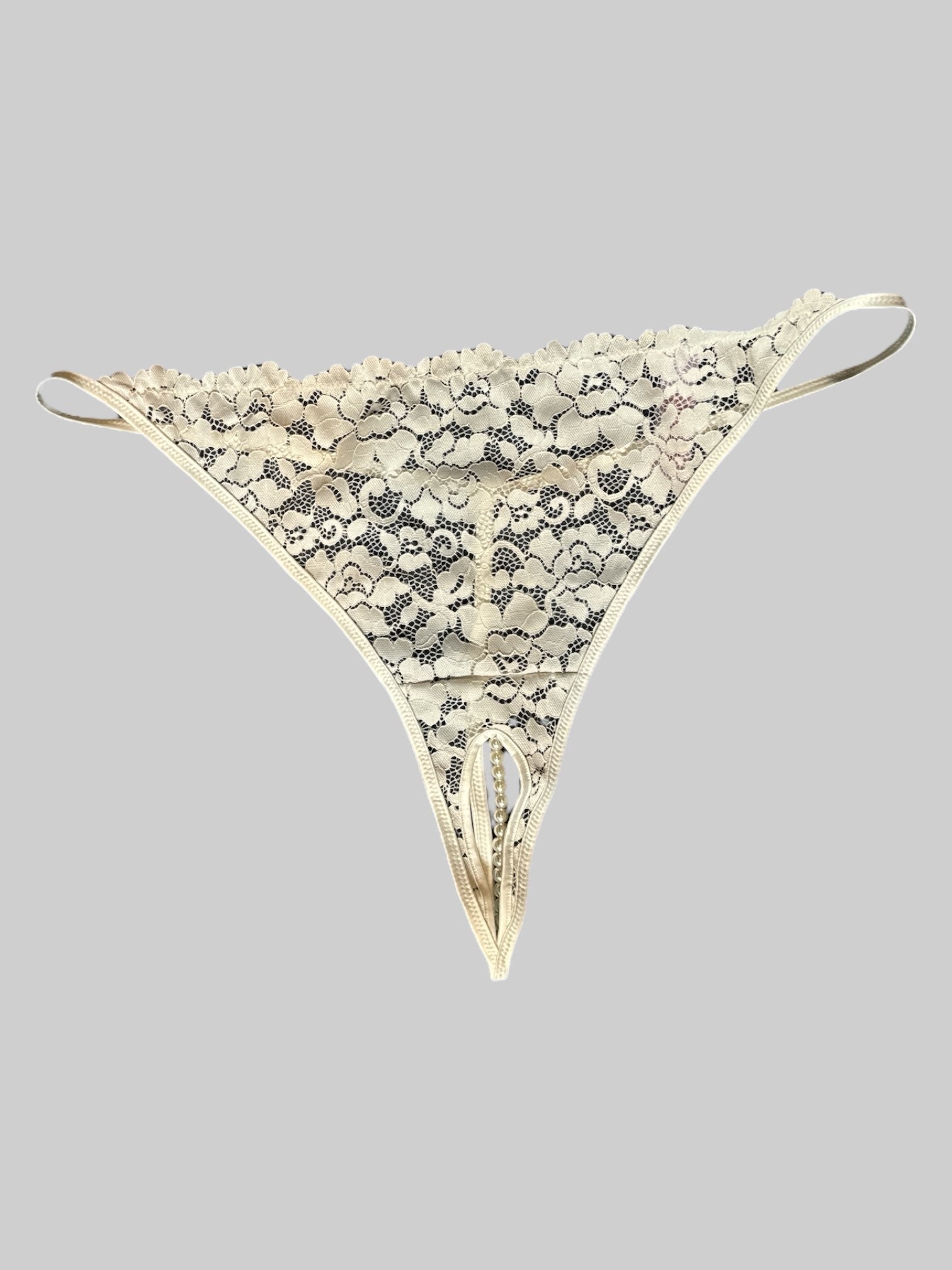 2X NWT Fenty white sheer lace lingerie bottoms with pearl lining