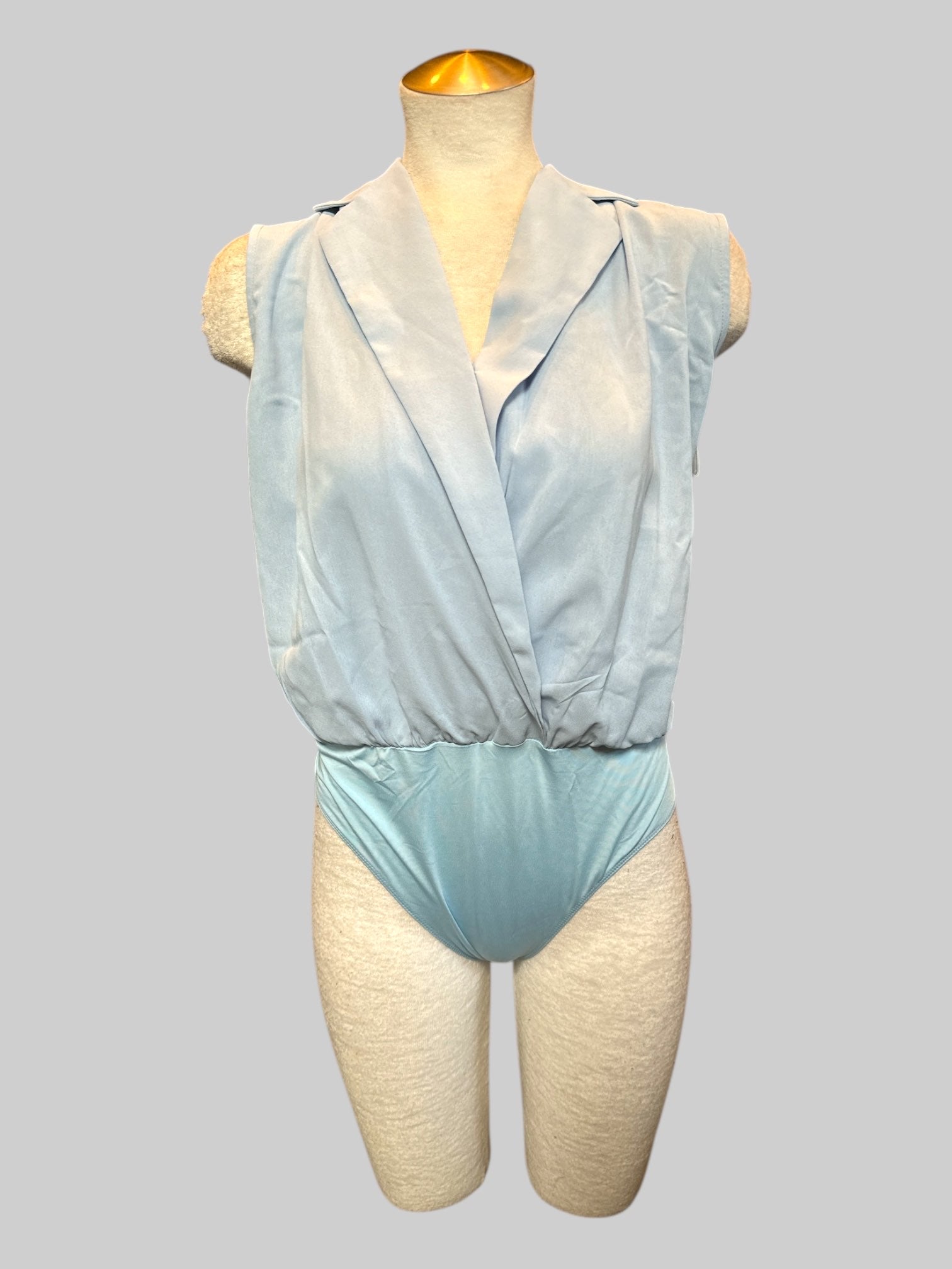 1X NWT light blue collared bodysuit