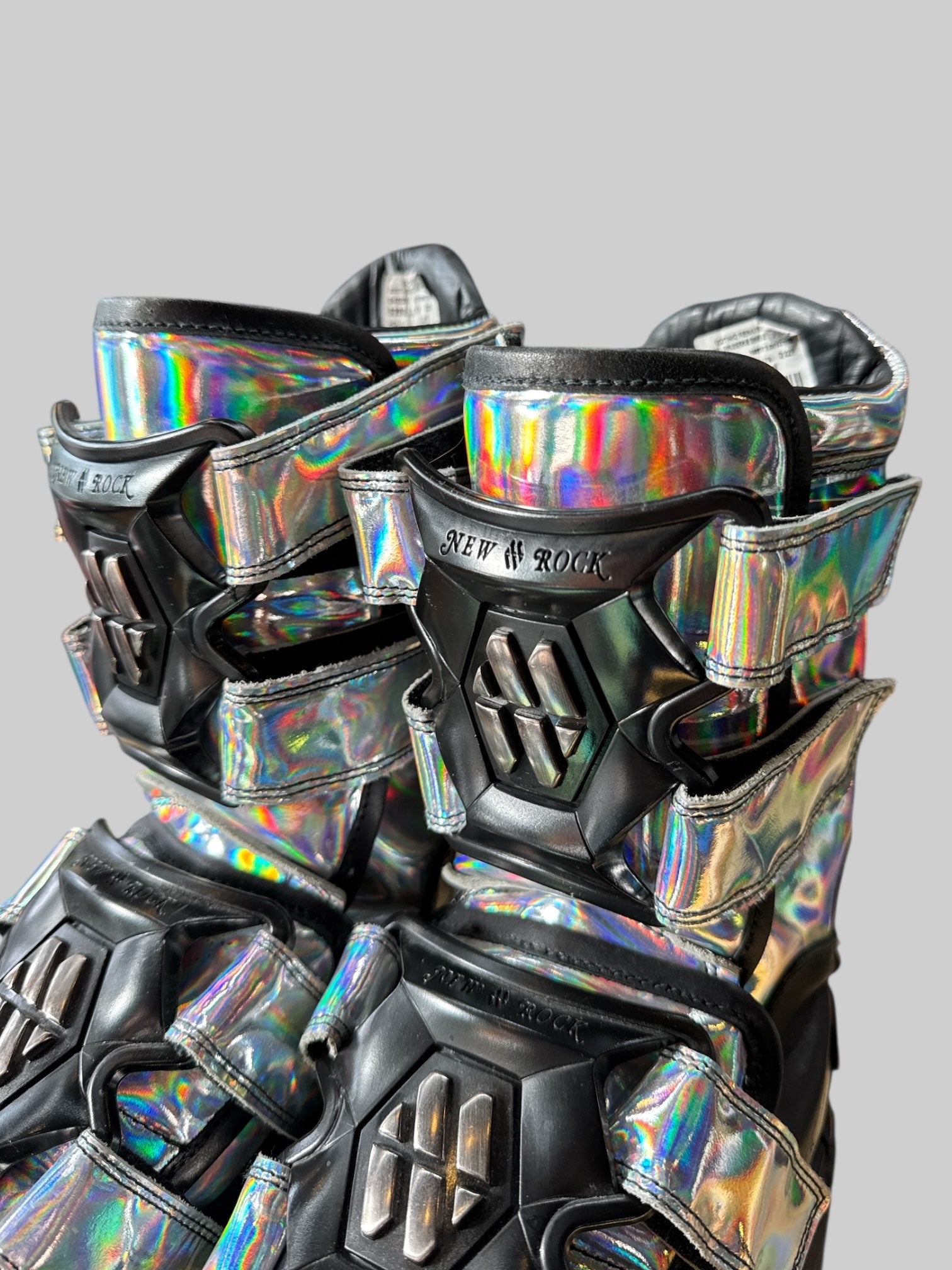 Size 10 rare holographic New Rock platform boots