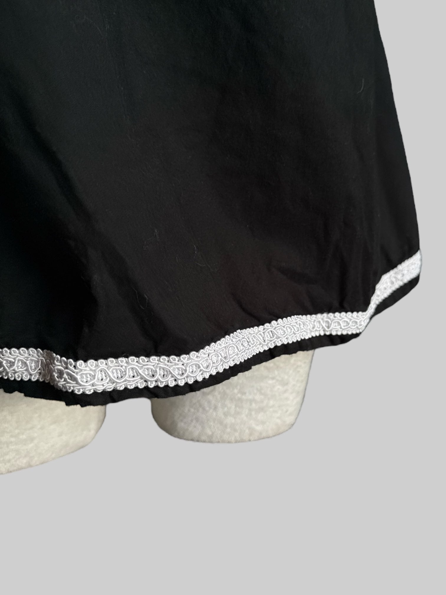 0X black short babydoll dress with lace trims