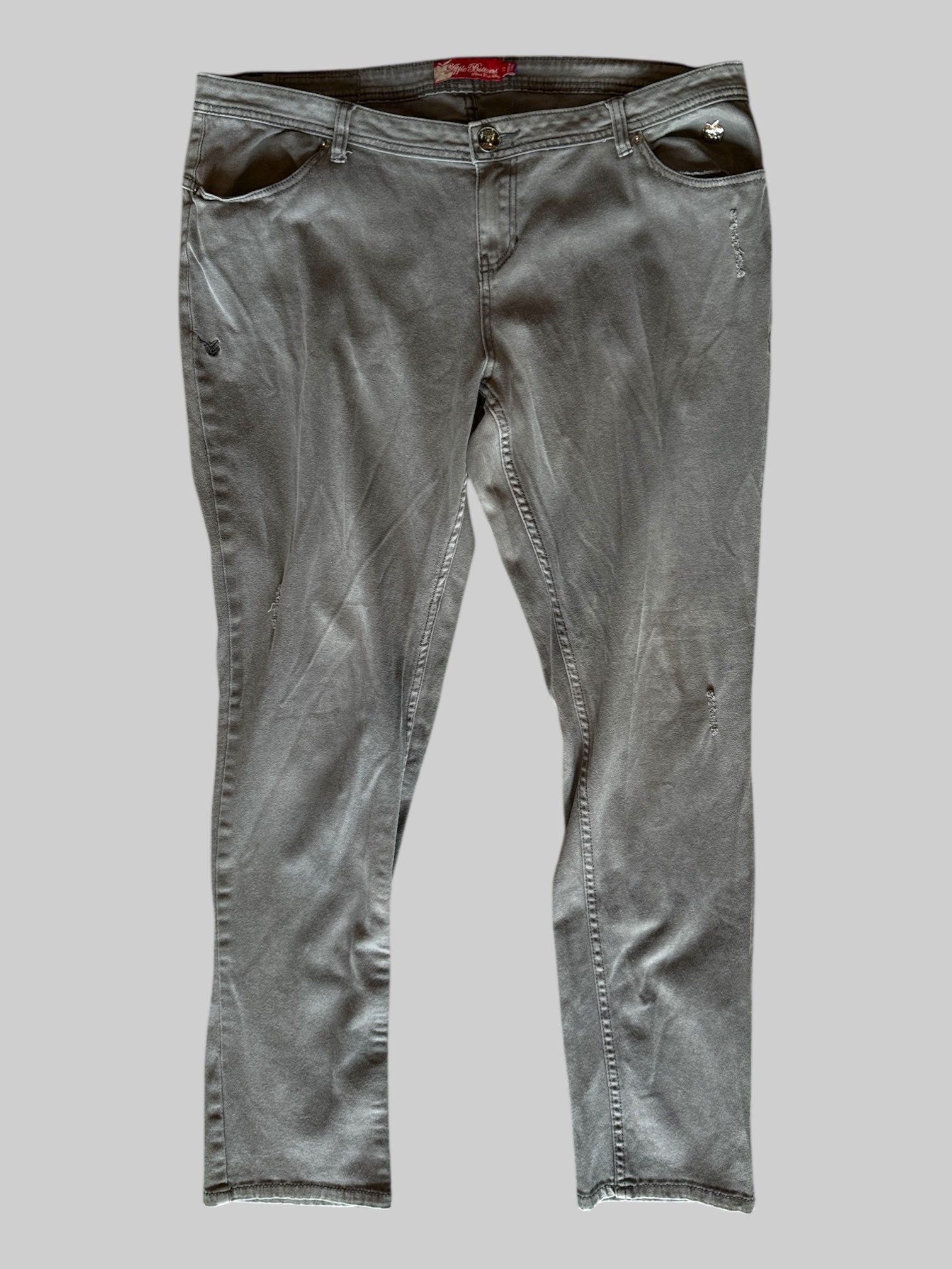 0X vintage grey apple bottom jeans