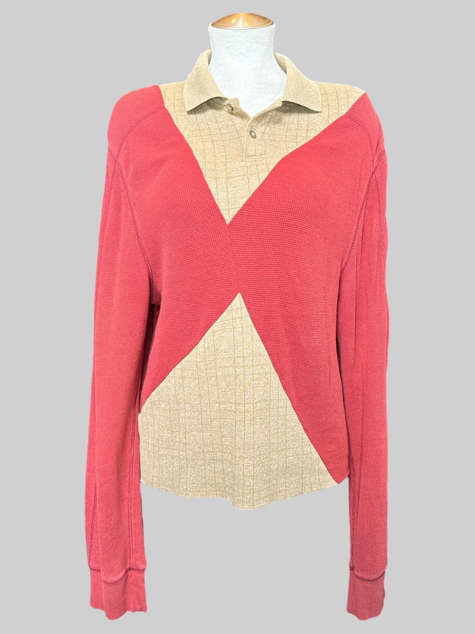 M Vintage orange and tan long sleeve