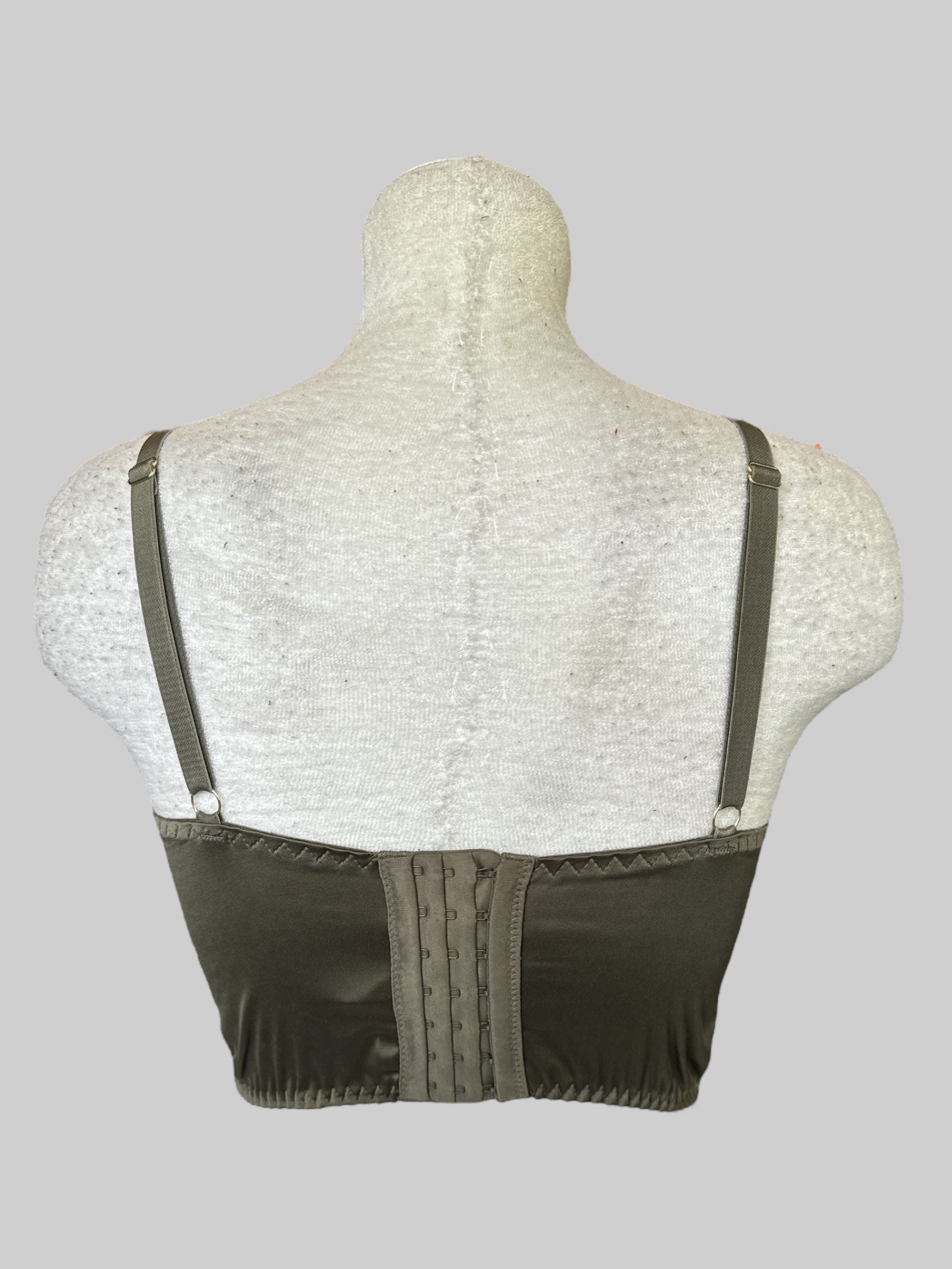 S Forest green bustier corset top