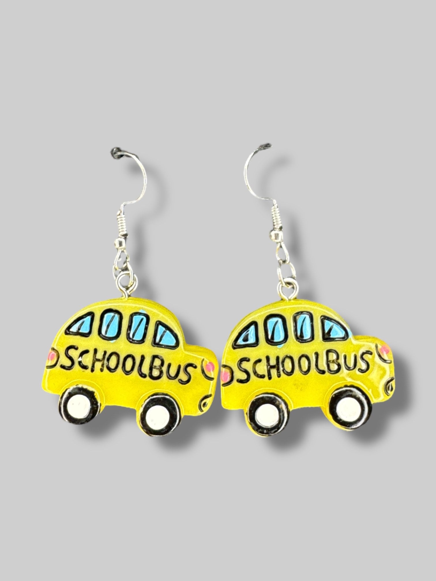School bus earrings