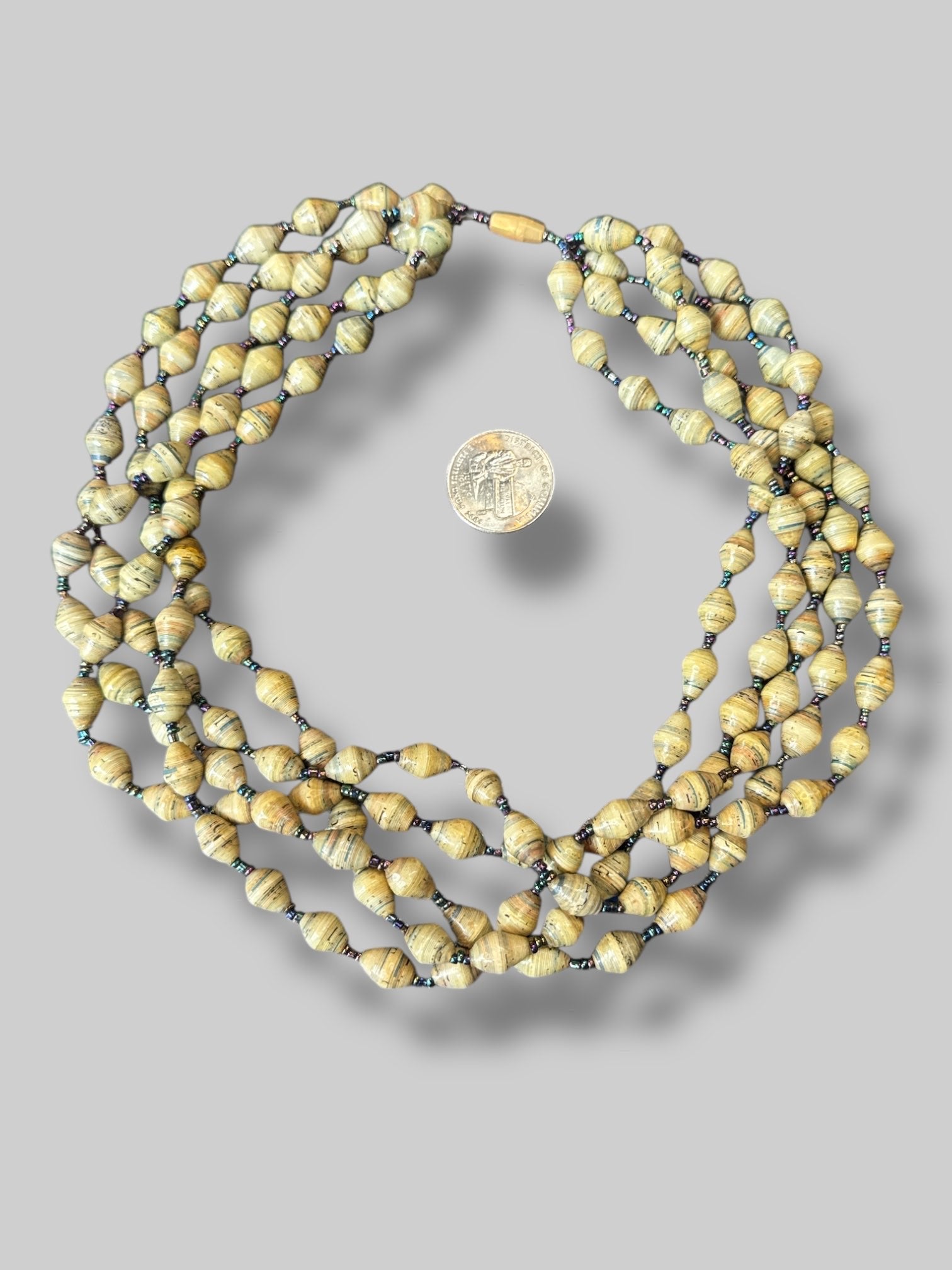 Beaded layered necklace