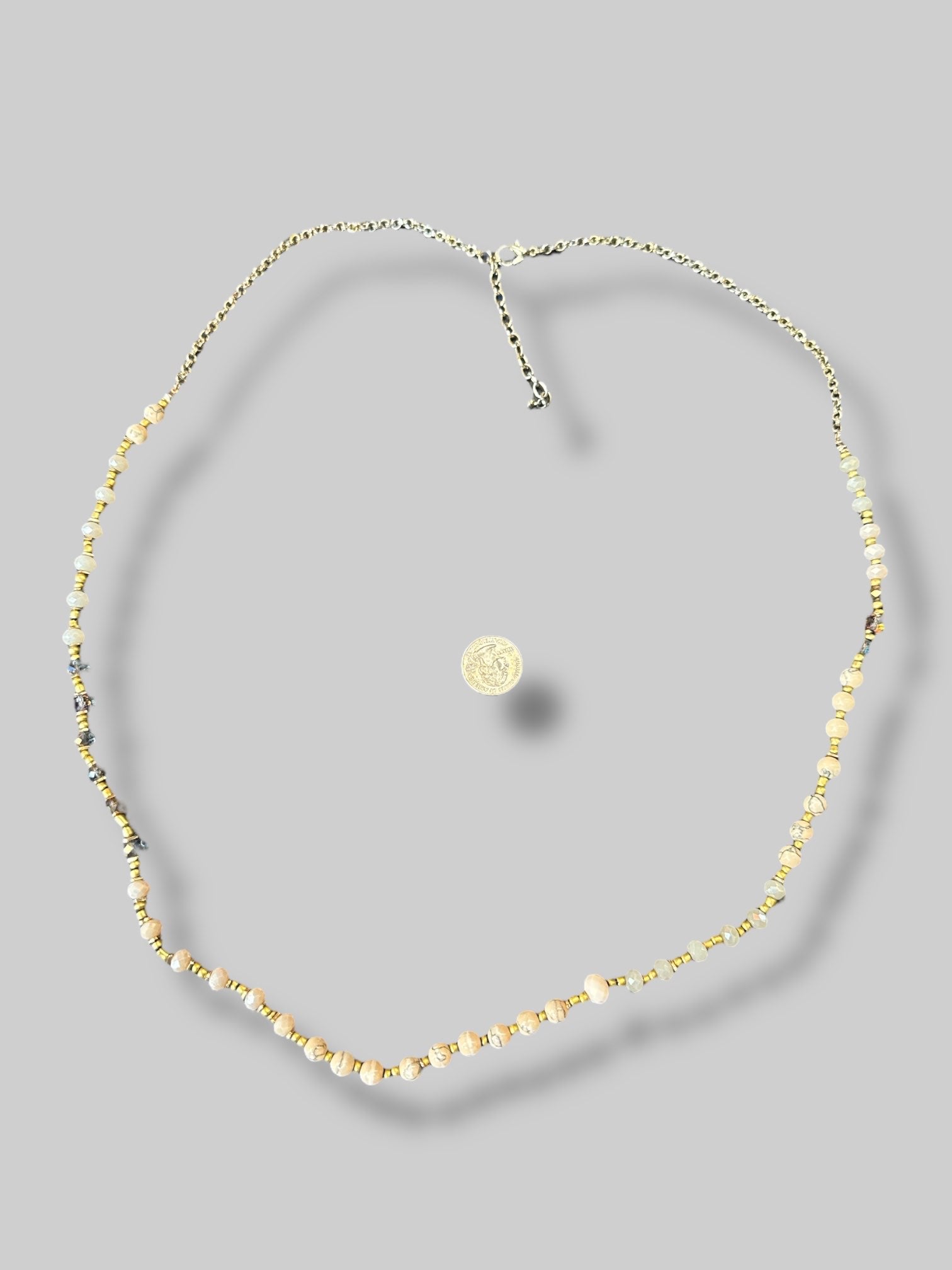 Long beaded necklace, could be also worn as a belt