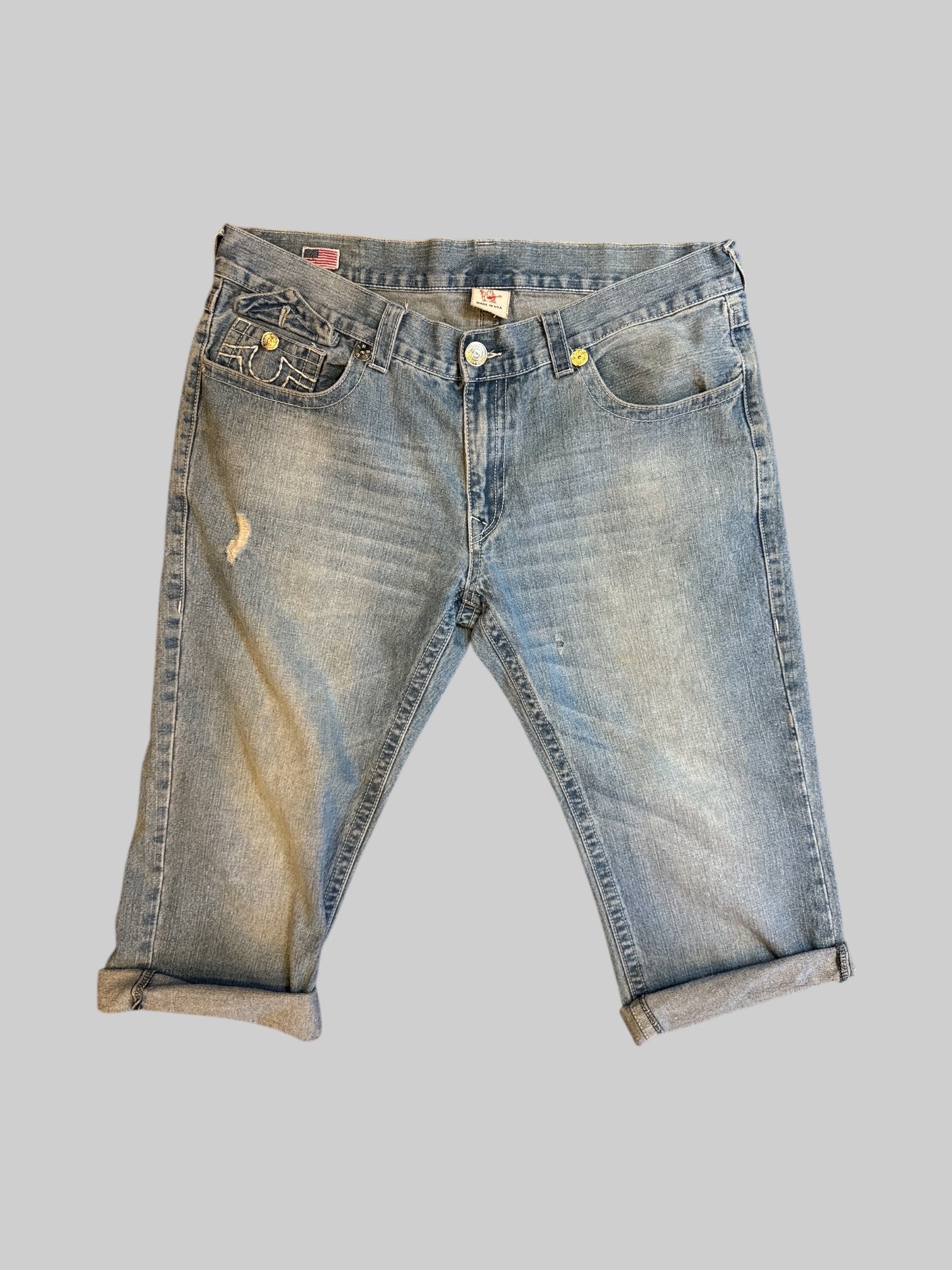 0X vintage Bad Religion cropped light denim jeans