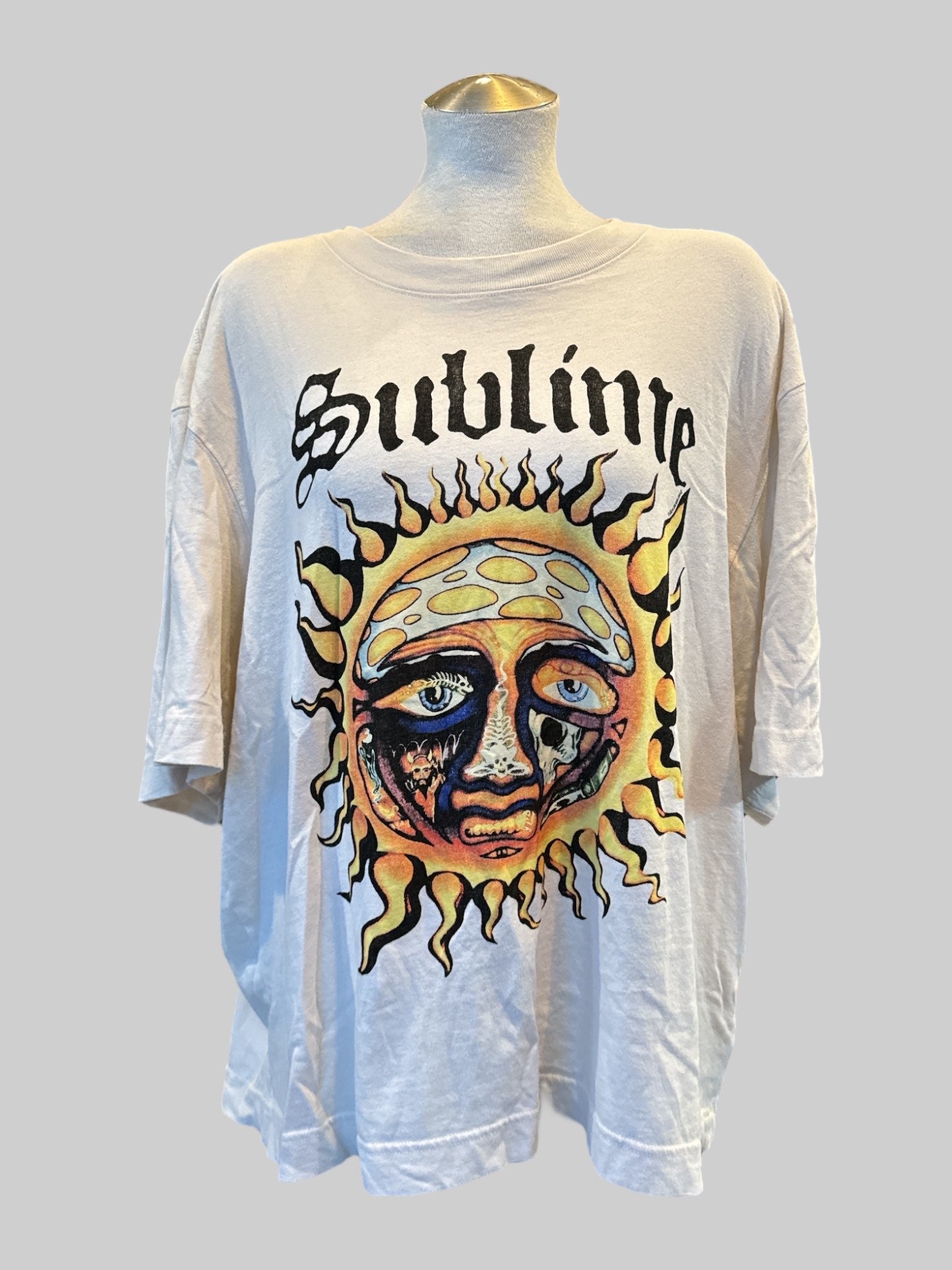 3X white “Sublime” 1995 Summer Tour t shirt, very stretchy