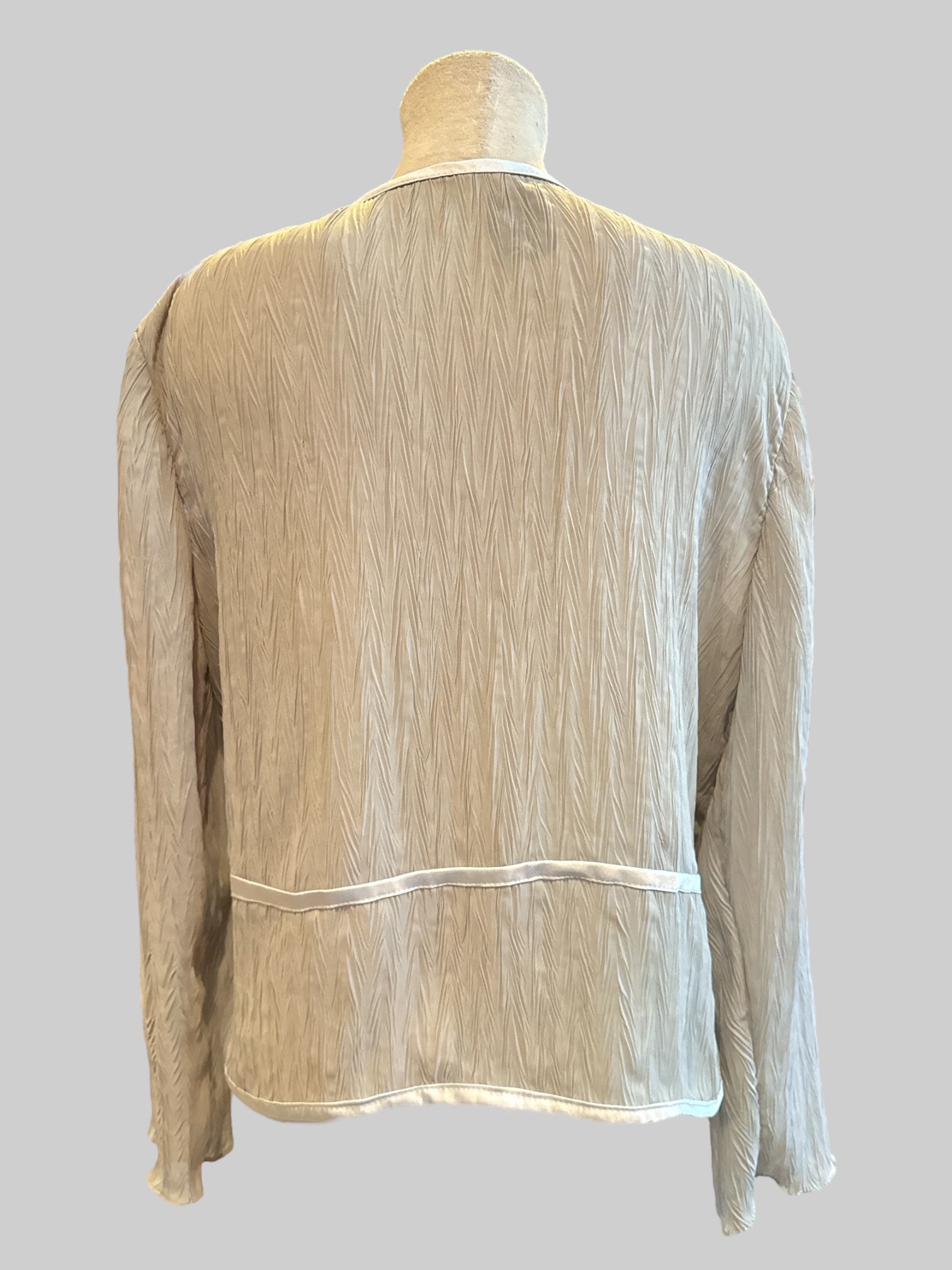 3X light weight sage green sheer chiffon textured flowy cardigan
