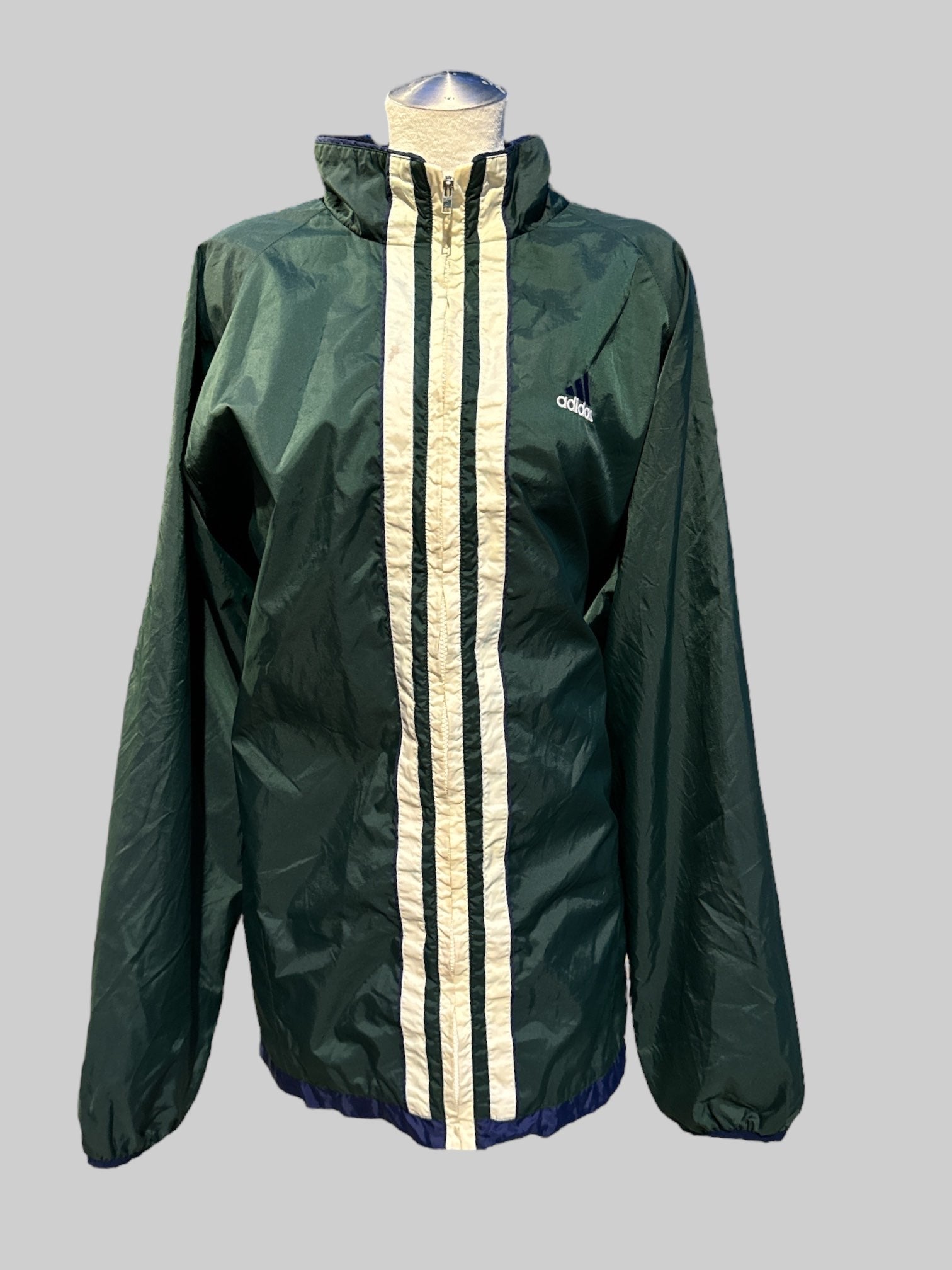 3x vintage green adidas jacket