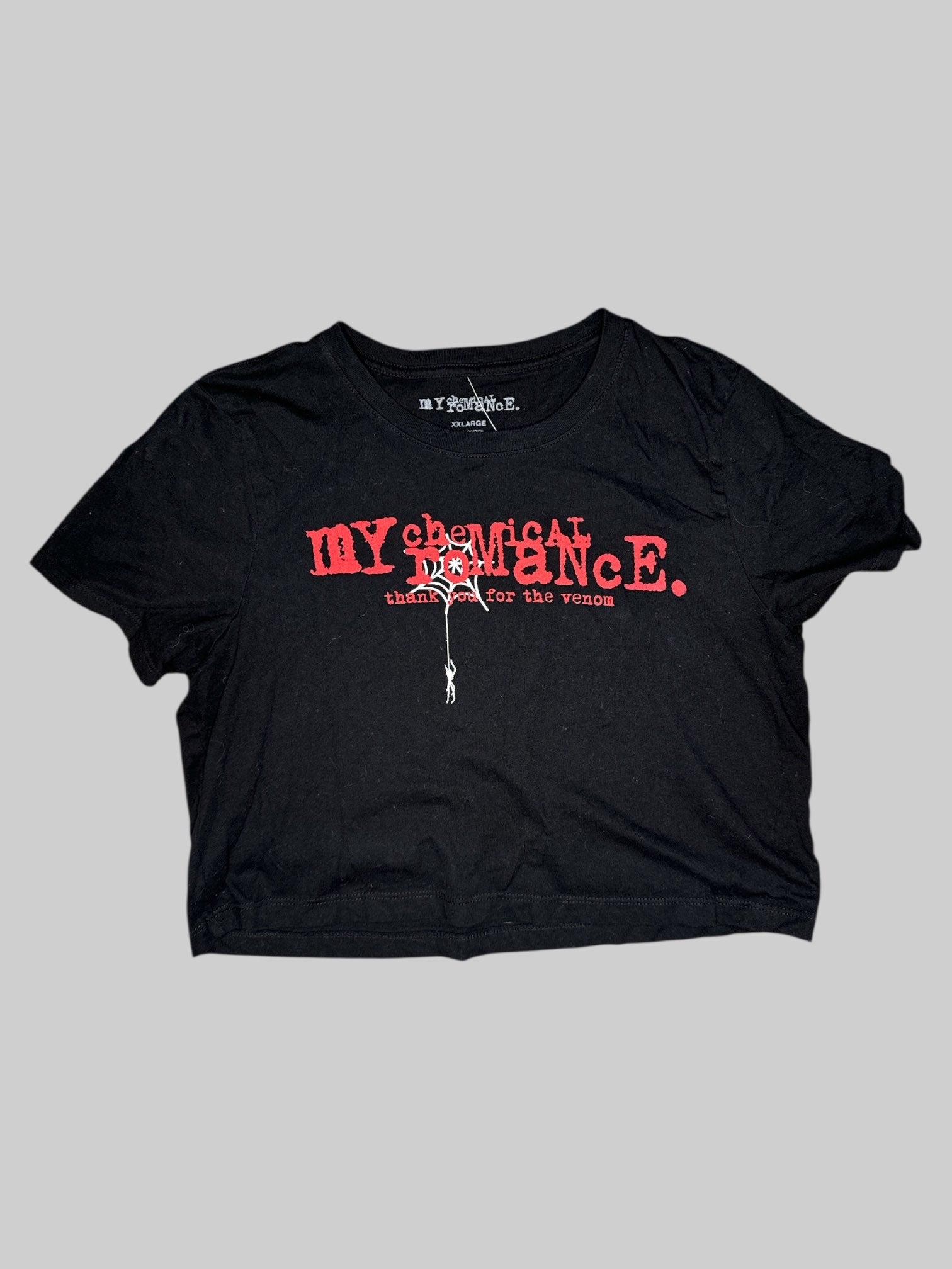 L “My Chemical Romance” black crop top