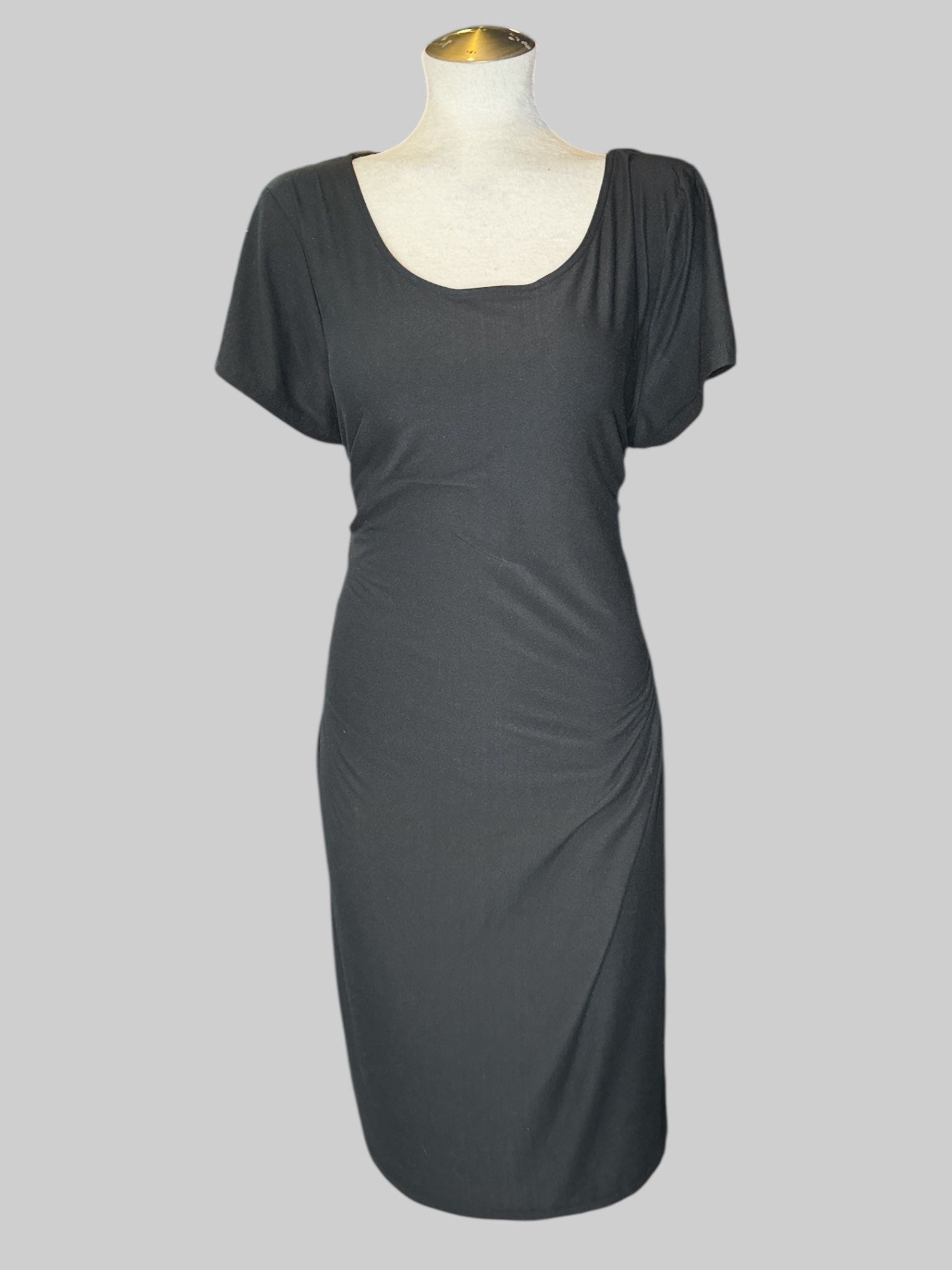 4X black stretchy body con maxi dress