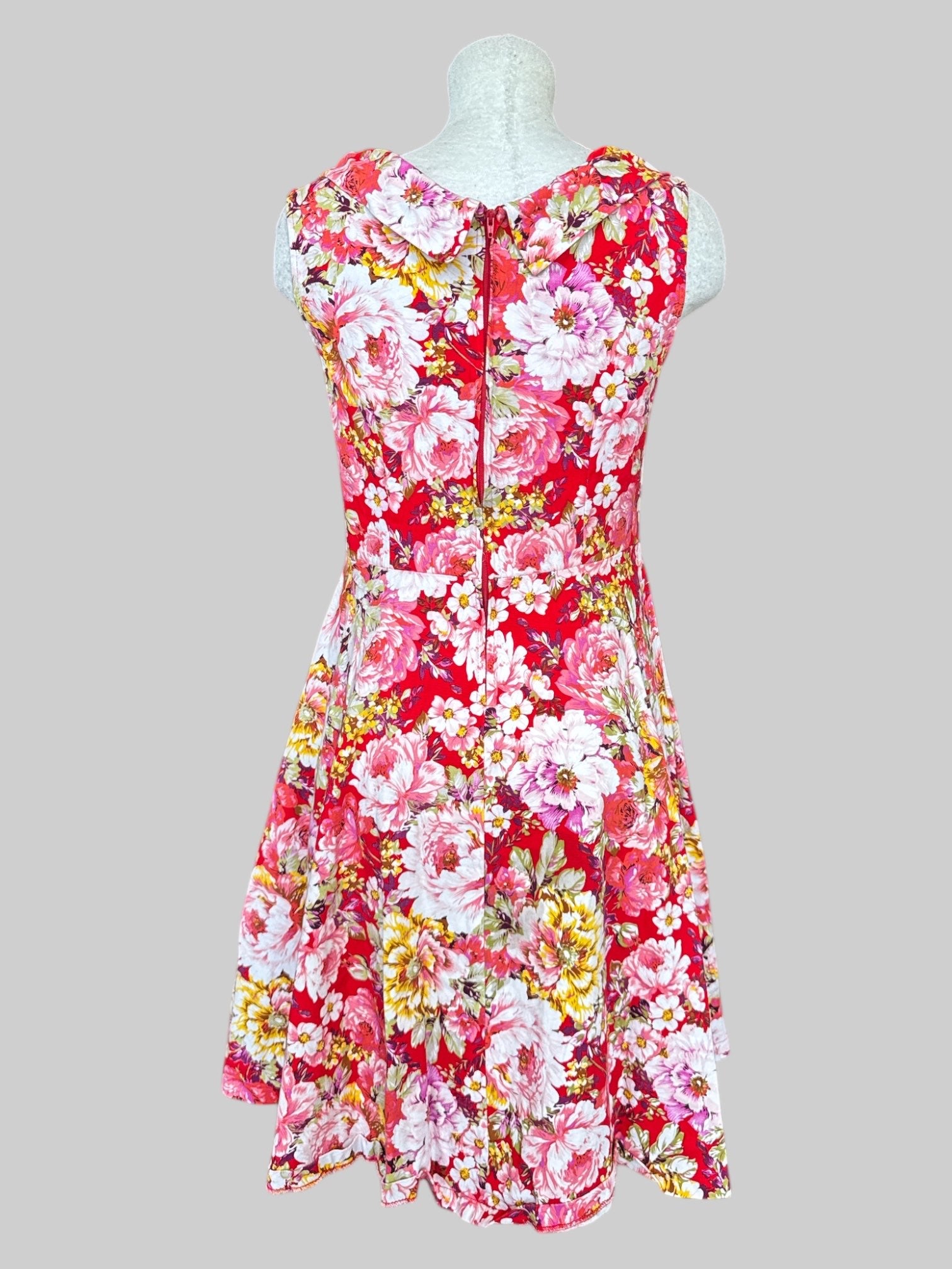 M Lindy Bop pin up pink multicolor floral dress