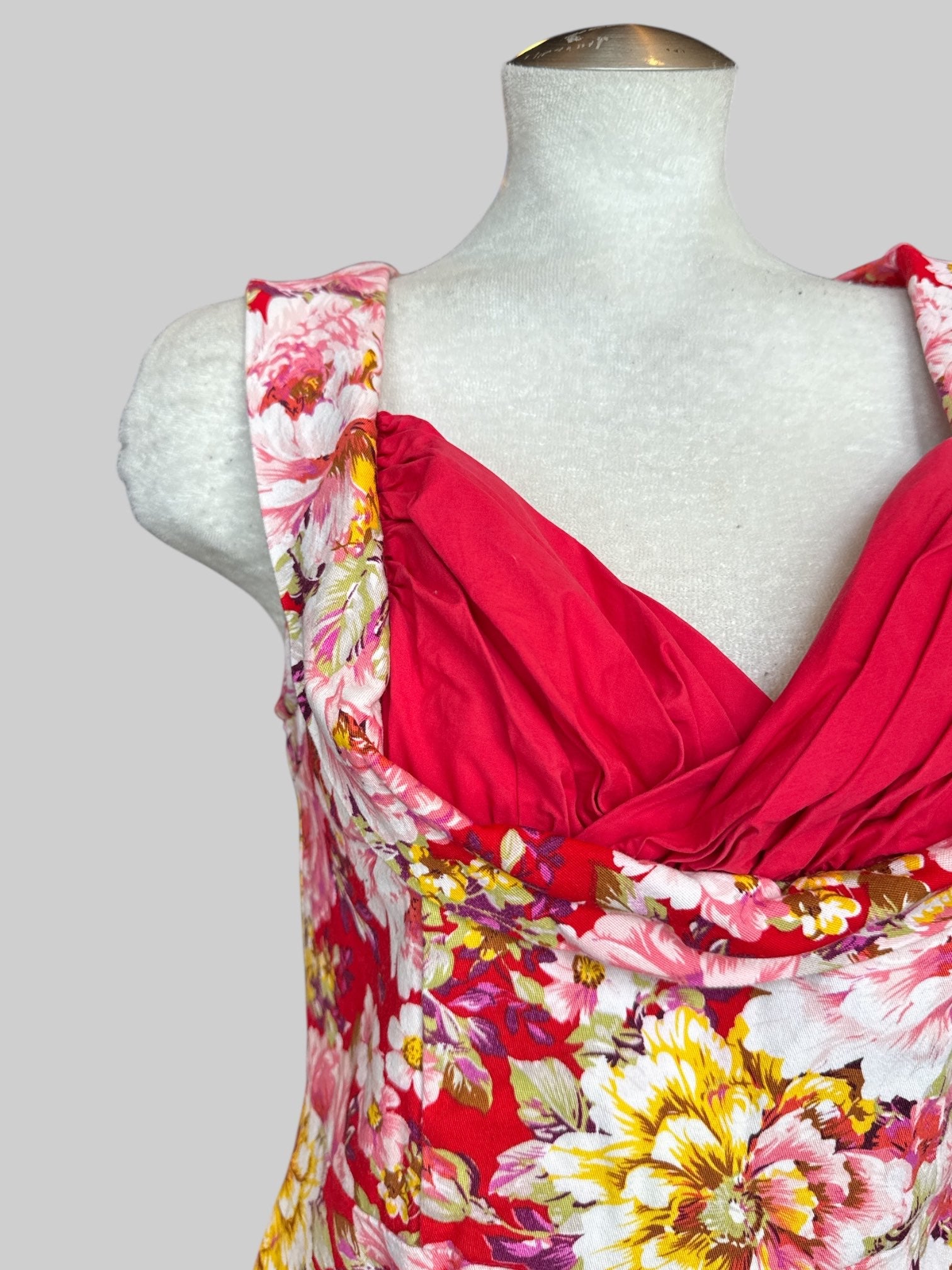 M Lindy Bop pin up pink multicolor floral dress