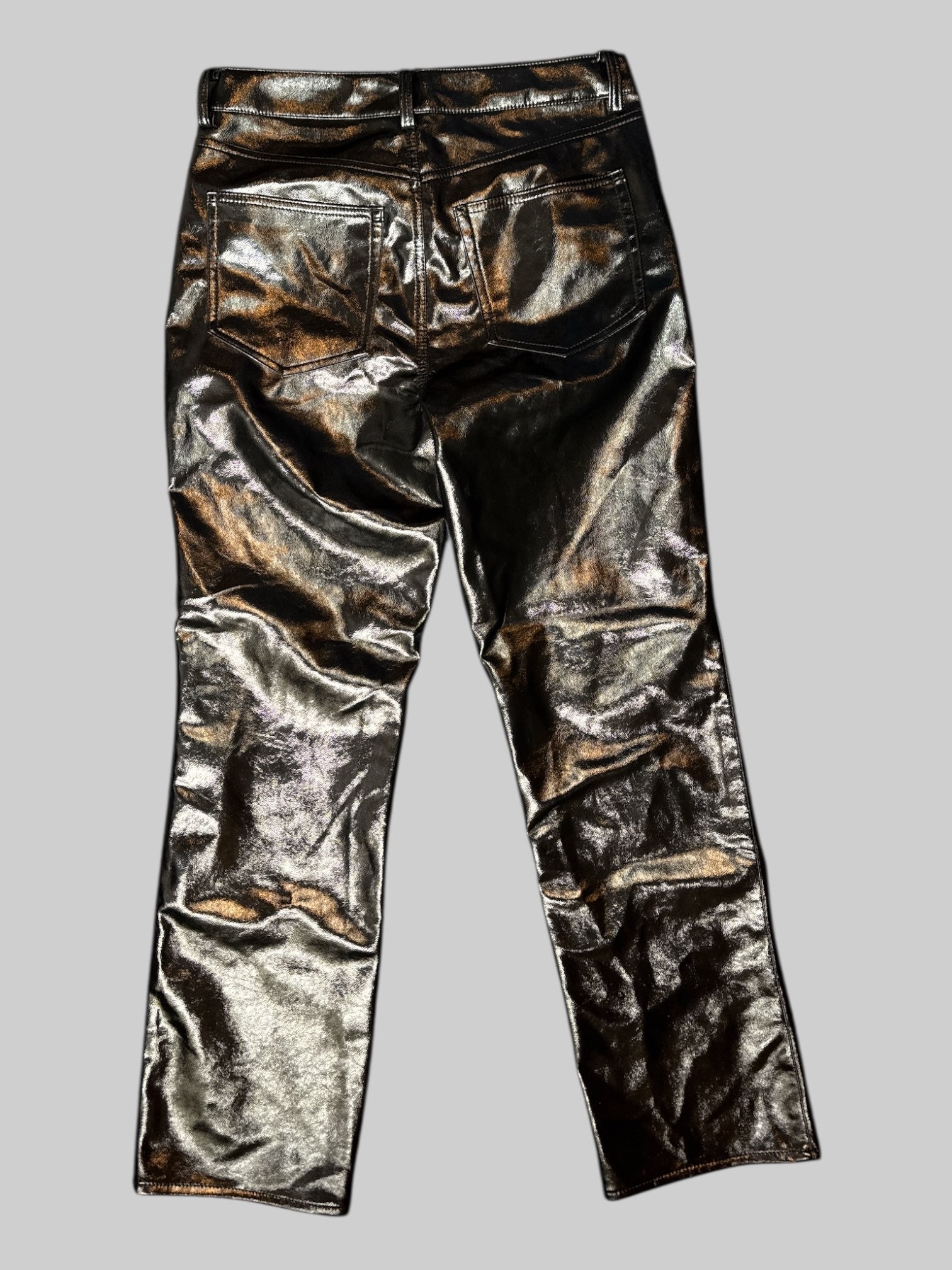 L NWT black Vegan leather pants with pockets